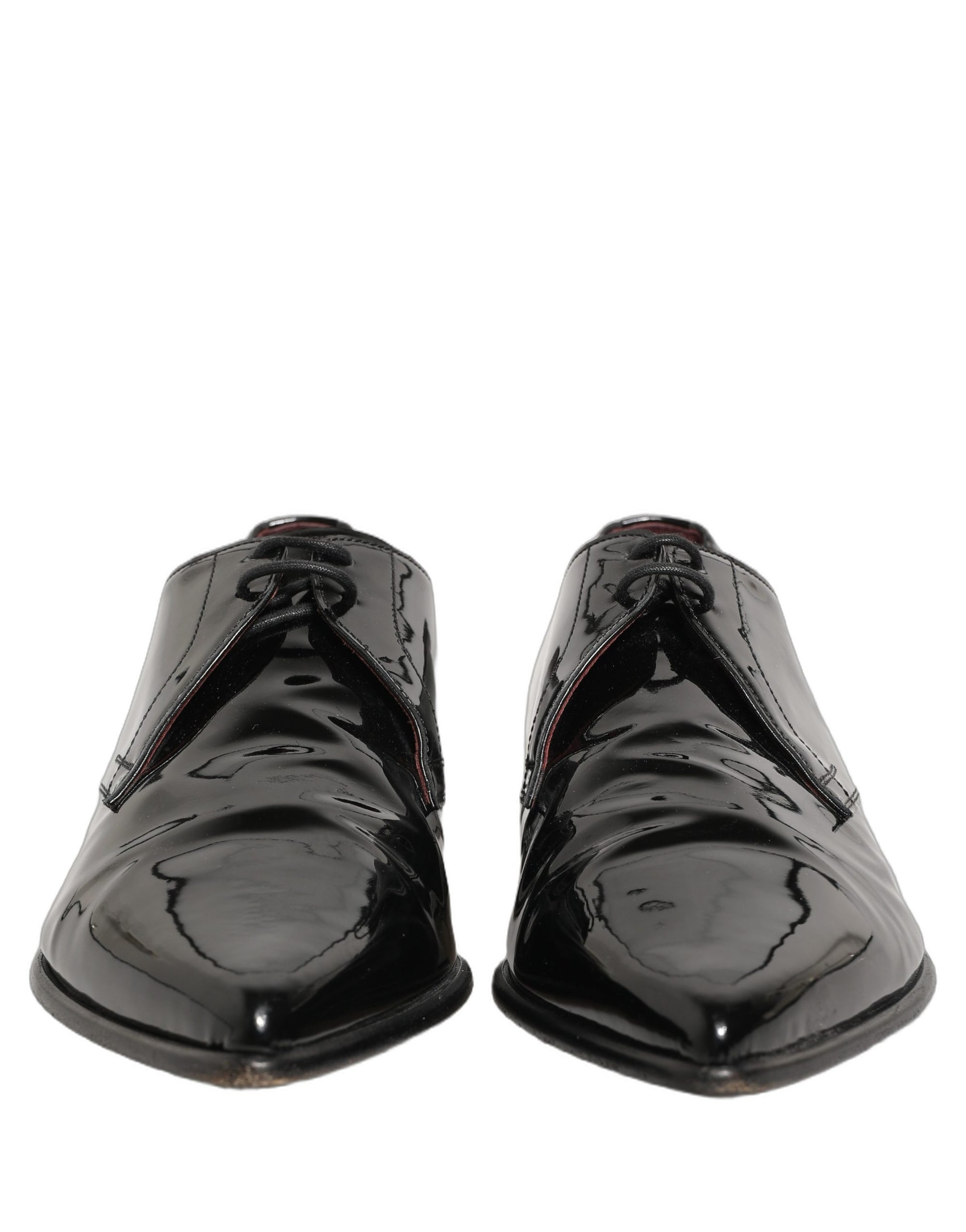 Dolce & Gabbana Black Leather Men Derby Dress Formal Shoes
