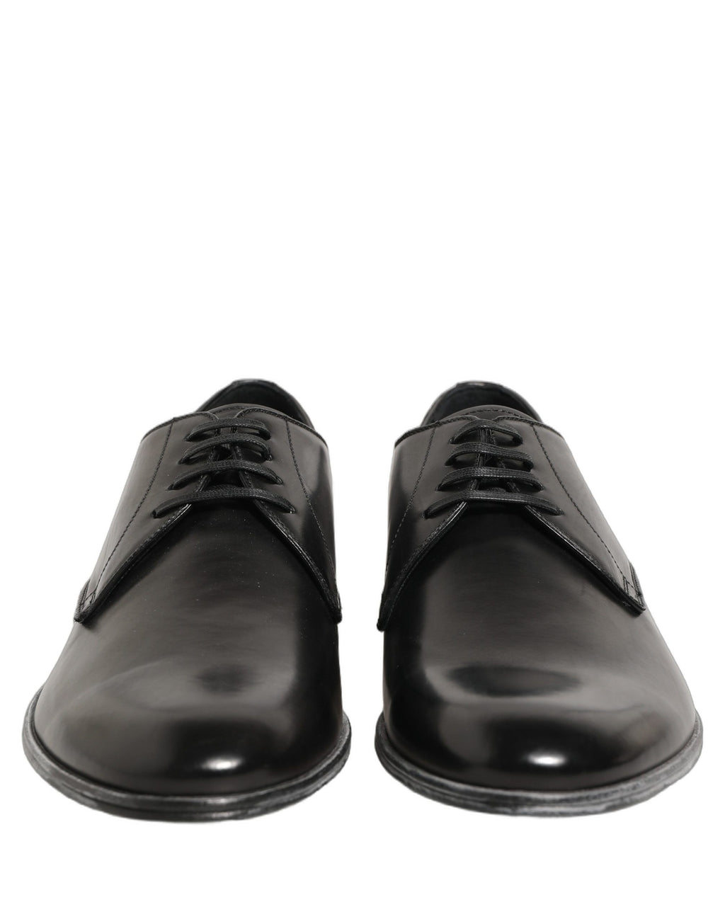 Dolce & Gabbana Chaussures Derby Homme en Cuir Noir à Lacets