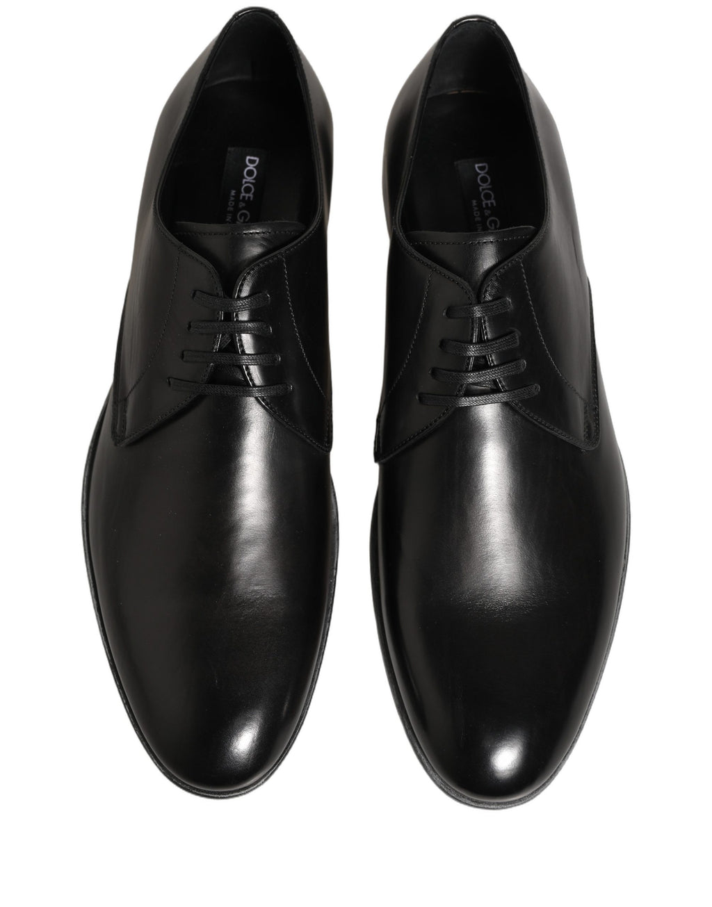 Dolce & Gabbana Chaussures Derby Homme en Cuir Noir à Lacets
