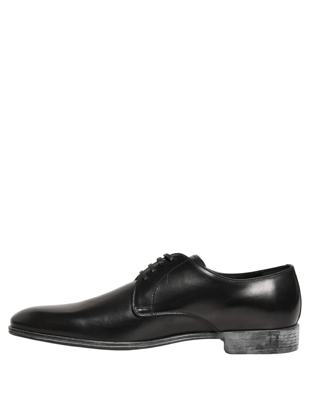 Dolce & Gabbana Chaussures Derby Homme en Cuir Noir à Lacets