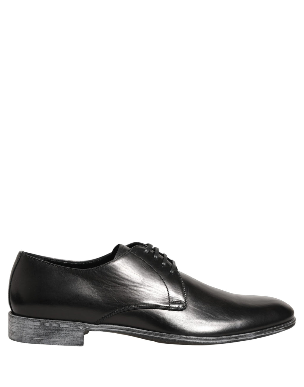Dolce & Gabbana Chaussures Derby Homme en Cuir Noir à Lacets