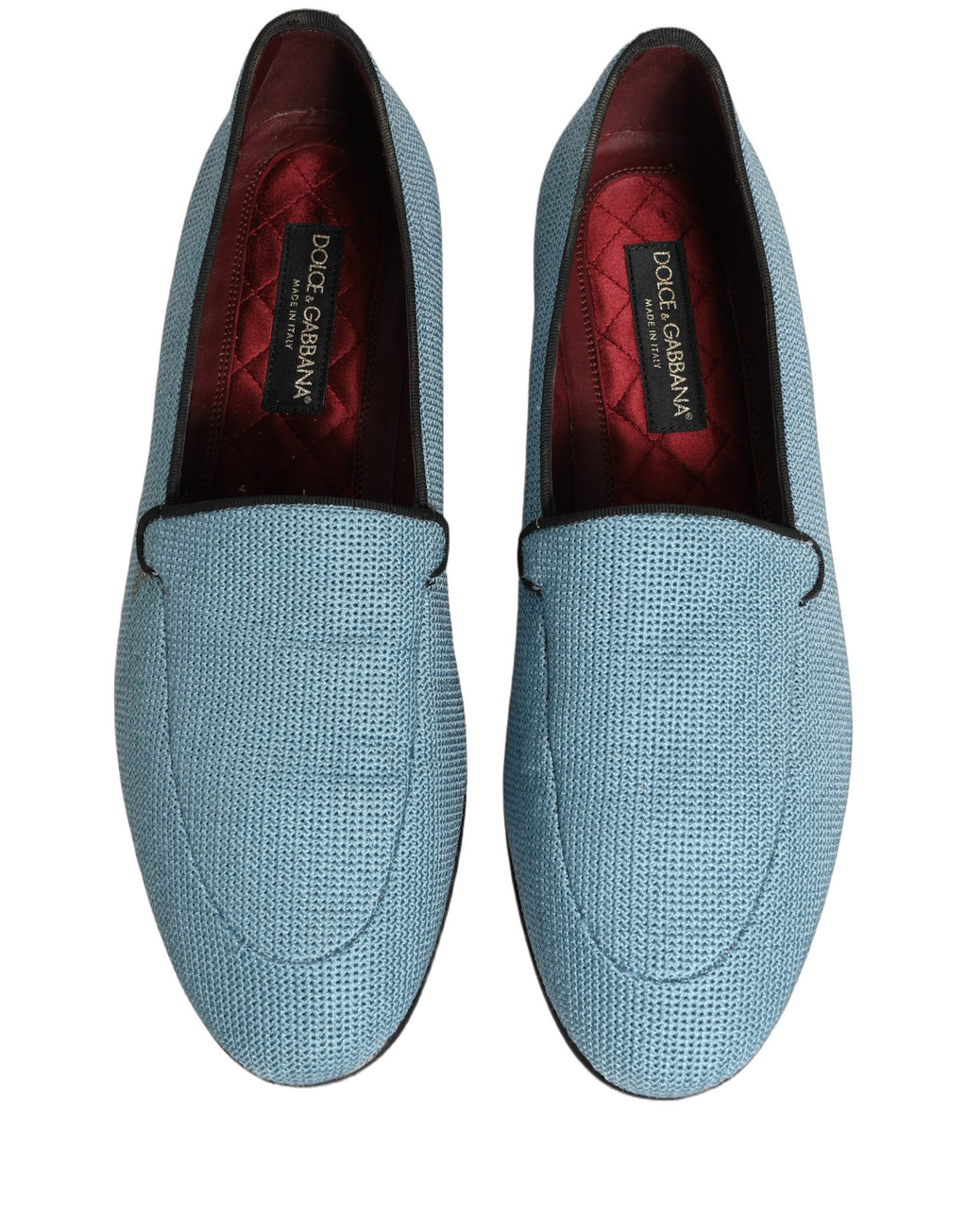 Dolce & Gabbana Blue Slip On Loafers for Men side view