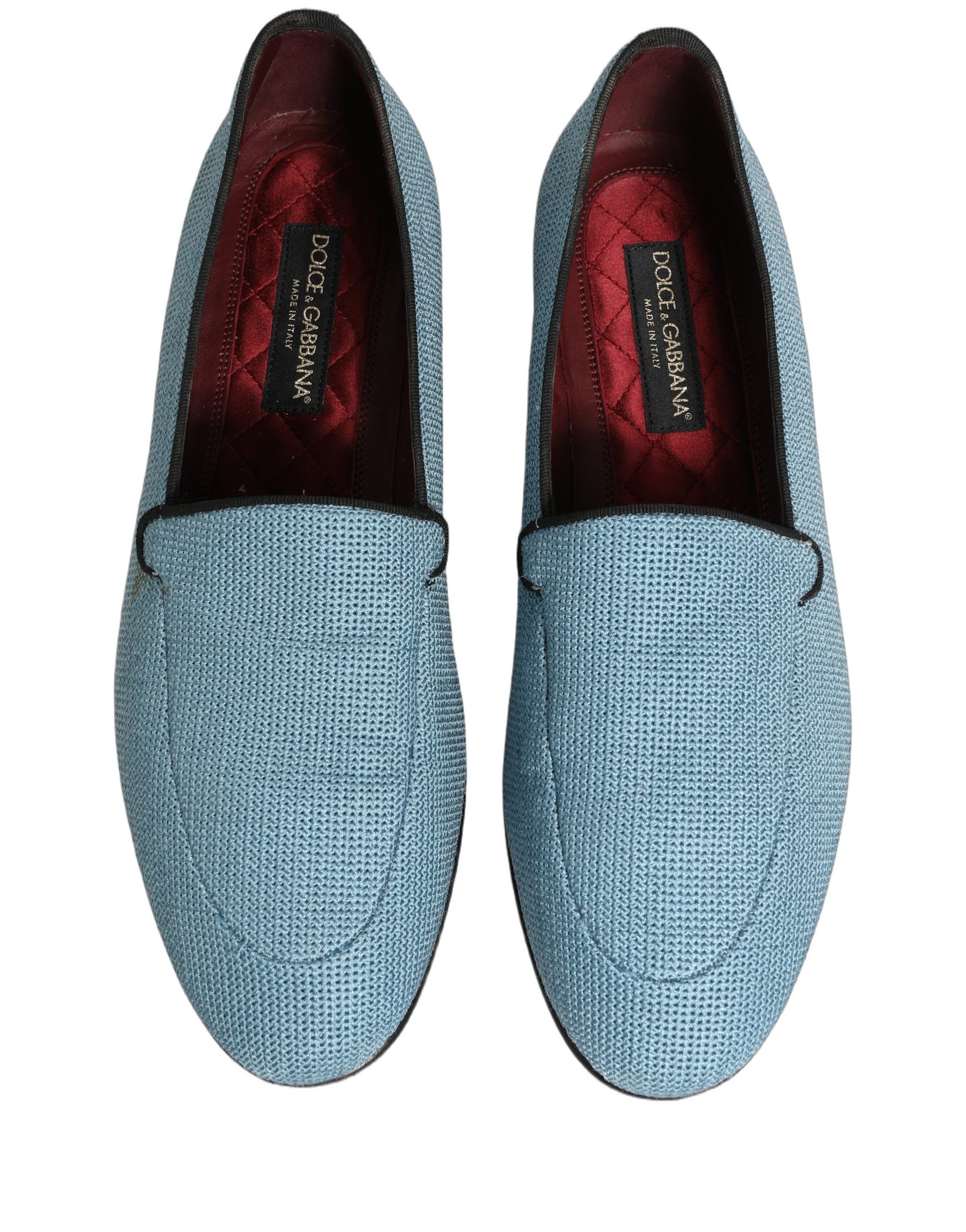 Dolce & Gabbana Blue Slip On Loafers for Men side view
