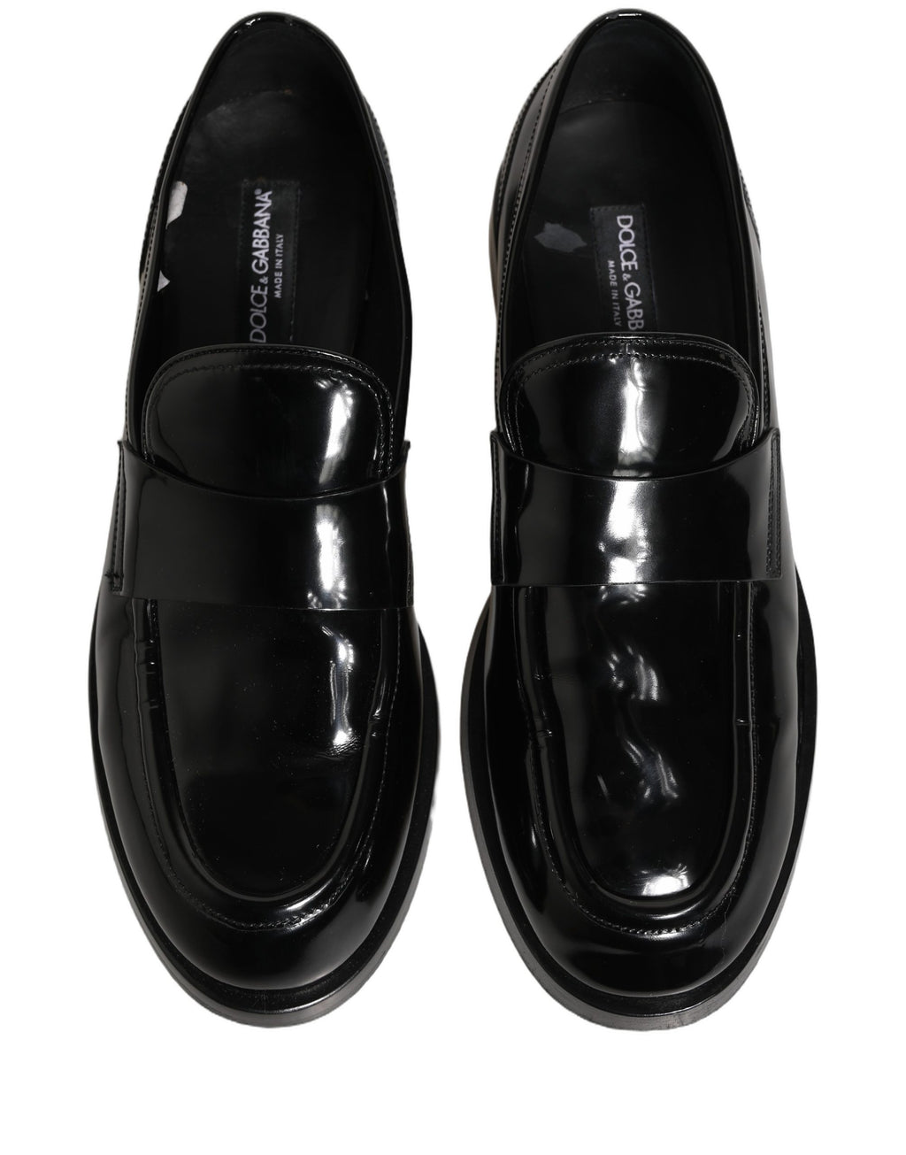 Dolce & Gabbana Black Slip On Loafers for Men side view