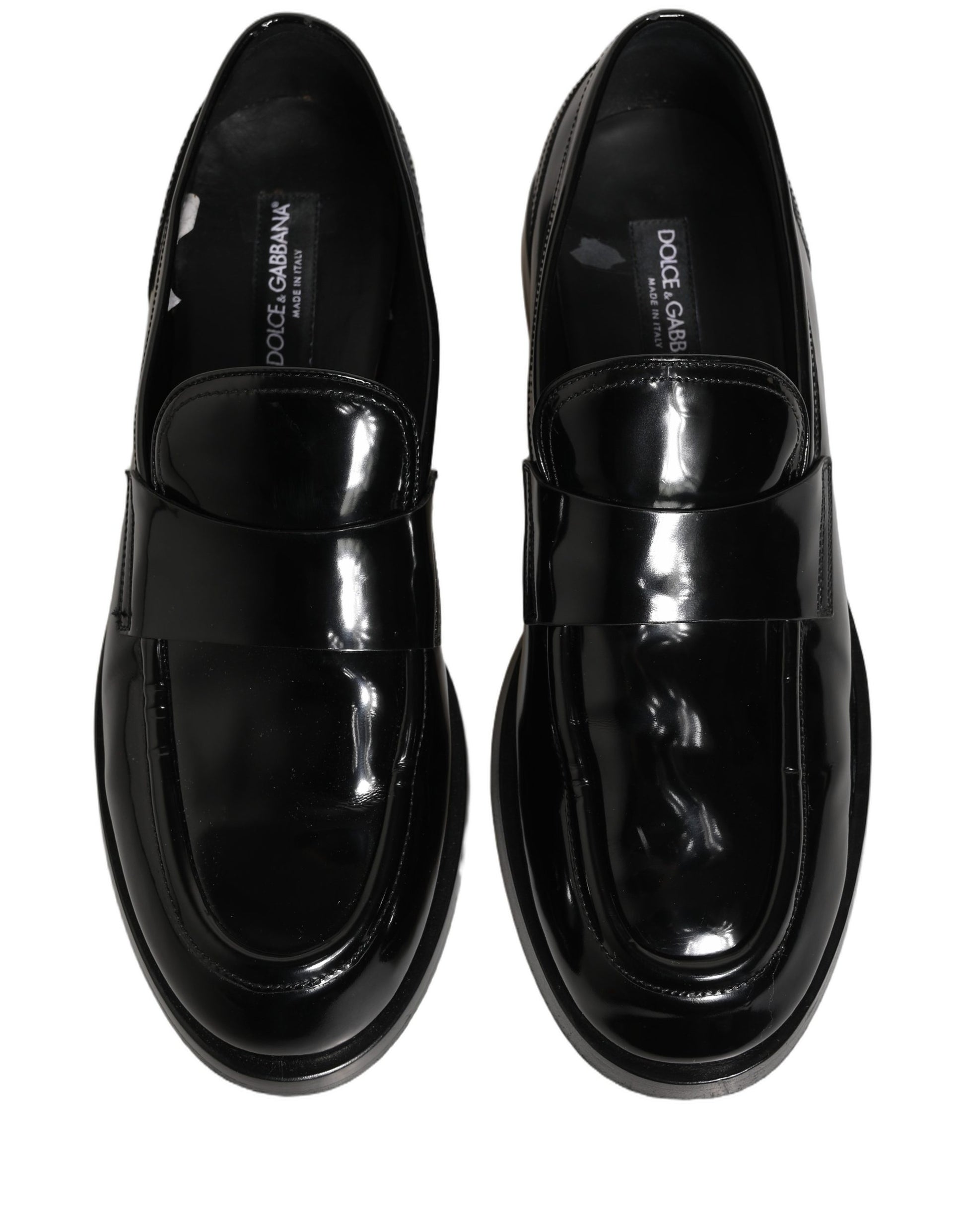 Dolce & Gabbana Black Slip On Loafers for Men side view