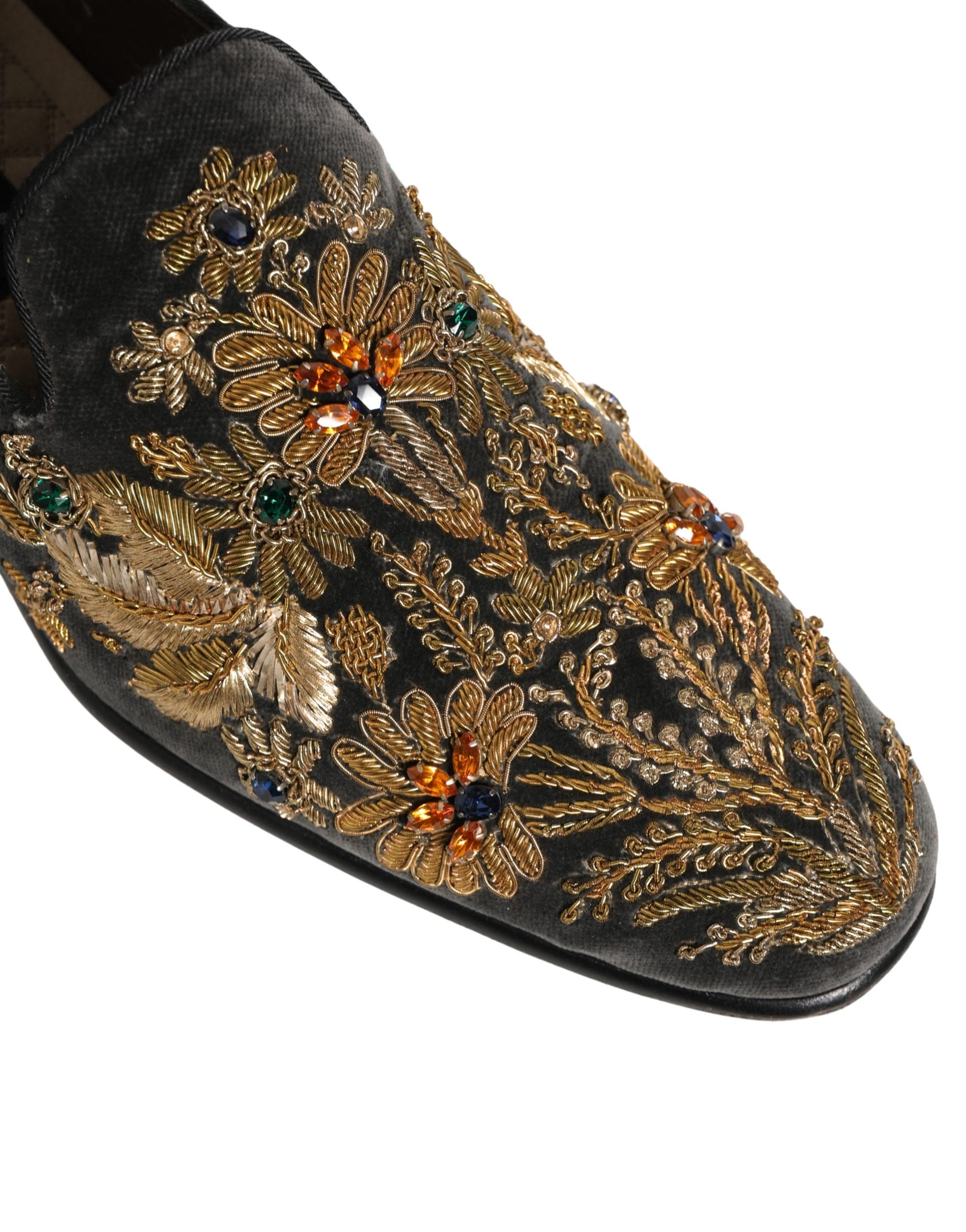 Dolce & Gabbana Black Slip On Loafers for Men detail view