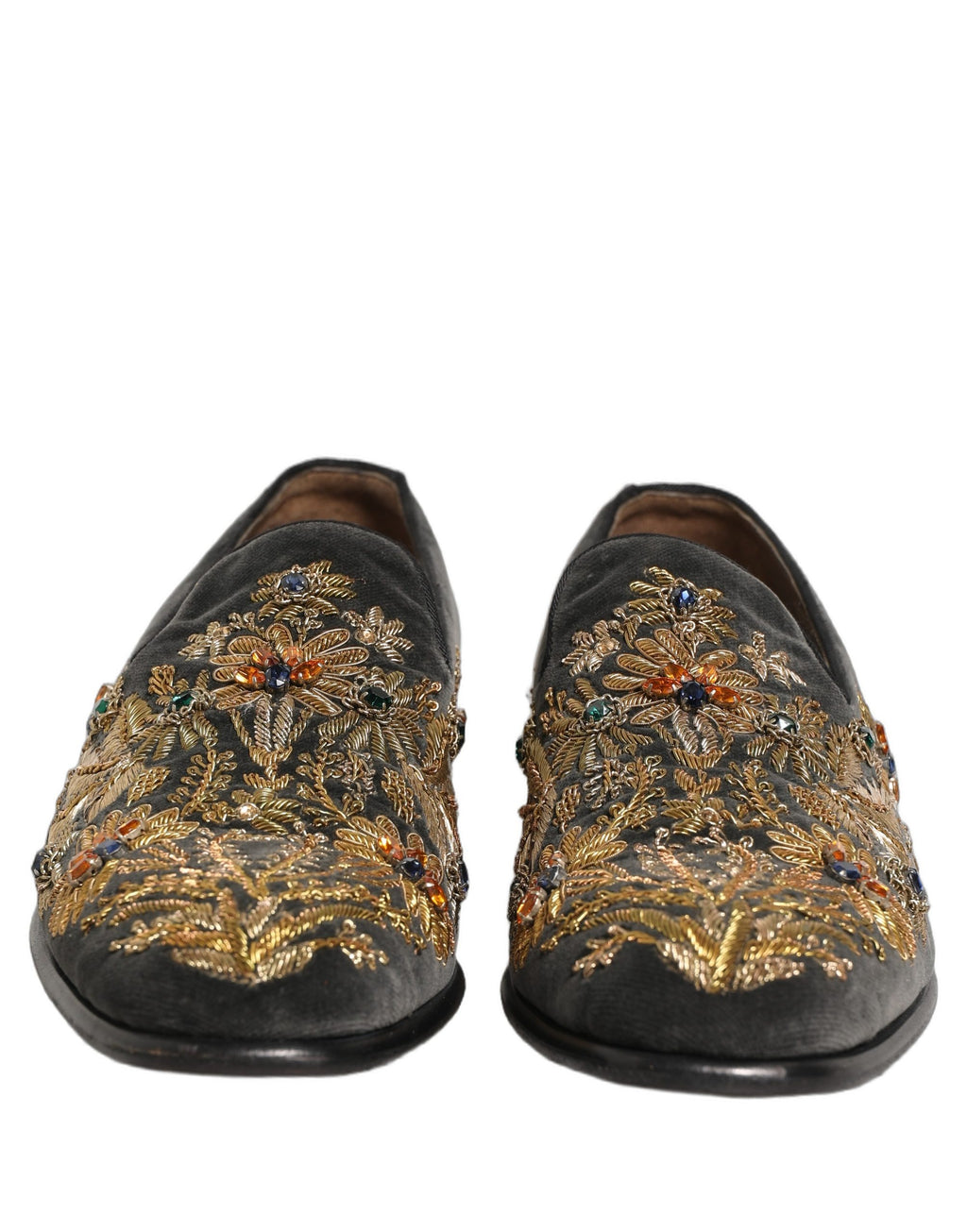 Dolce & Gabbana Black Slip On Loafers for Men side view