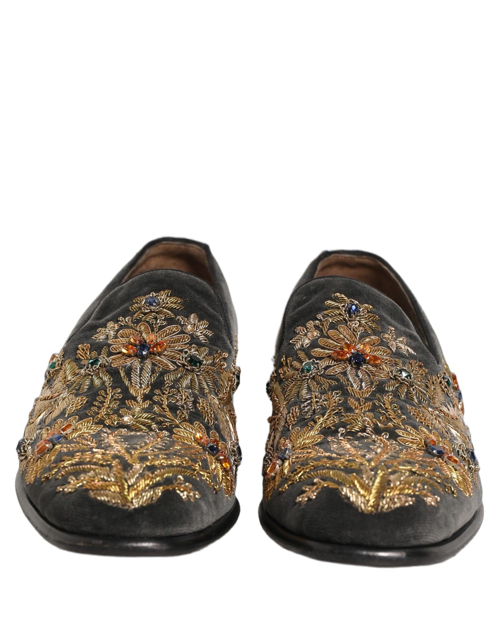 Dolce & Gabbana Black Slip On Loafers for Men side view
