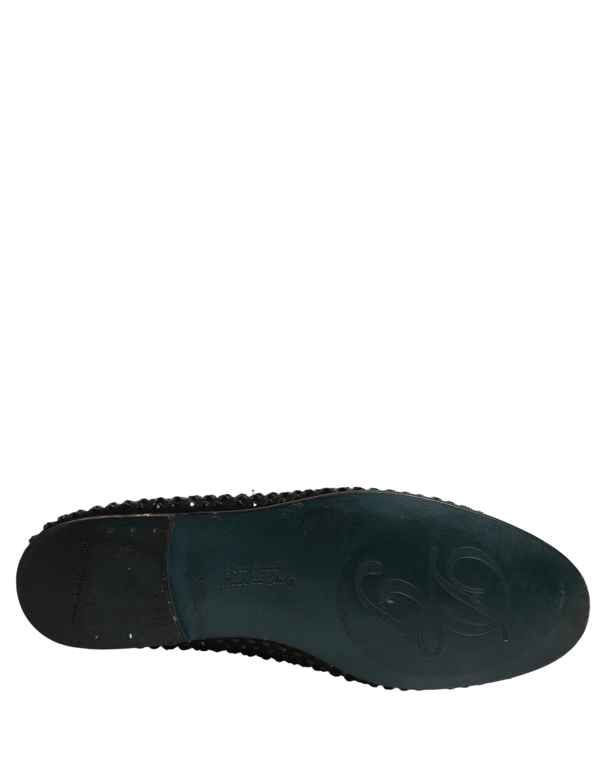 Chaussures Mocassins Dolce & Gabbana Noirs Ornés de Strass