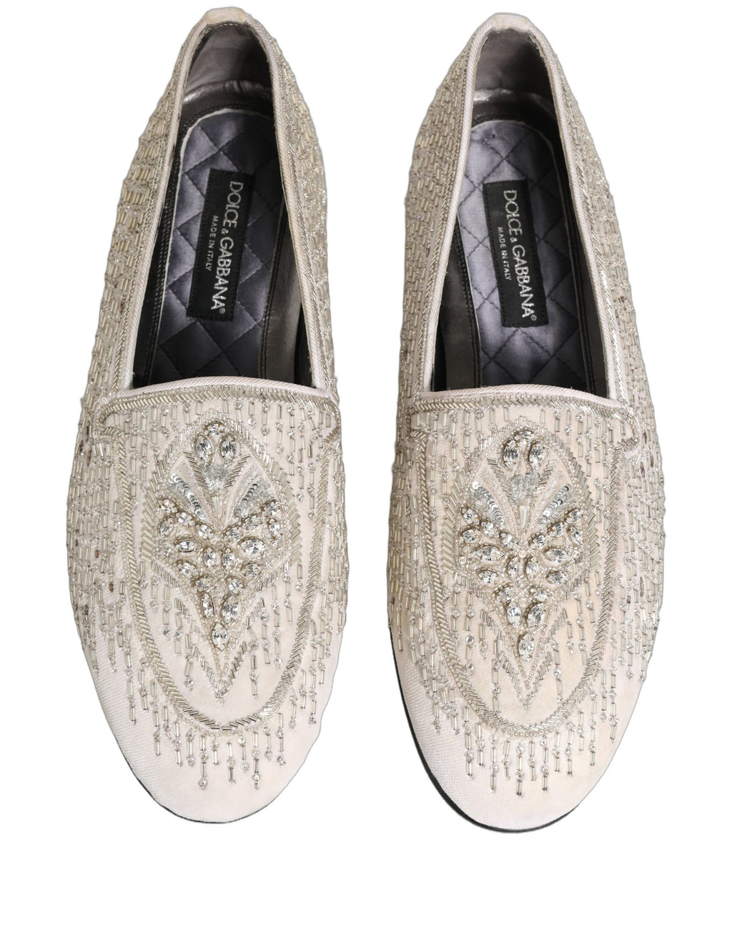 Dolce & Gabbana White Slip On Loafers for Men additional view
