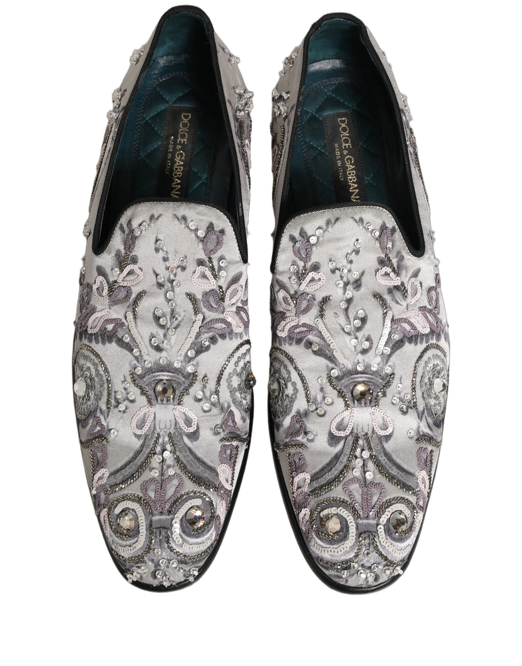 Dolce & Gabbana White Slip On Loafers for Men side view