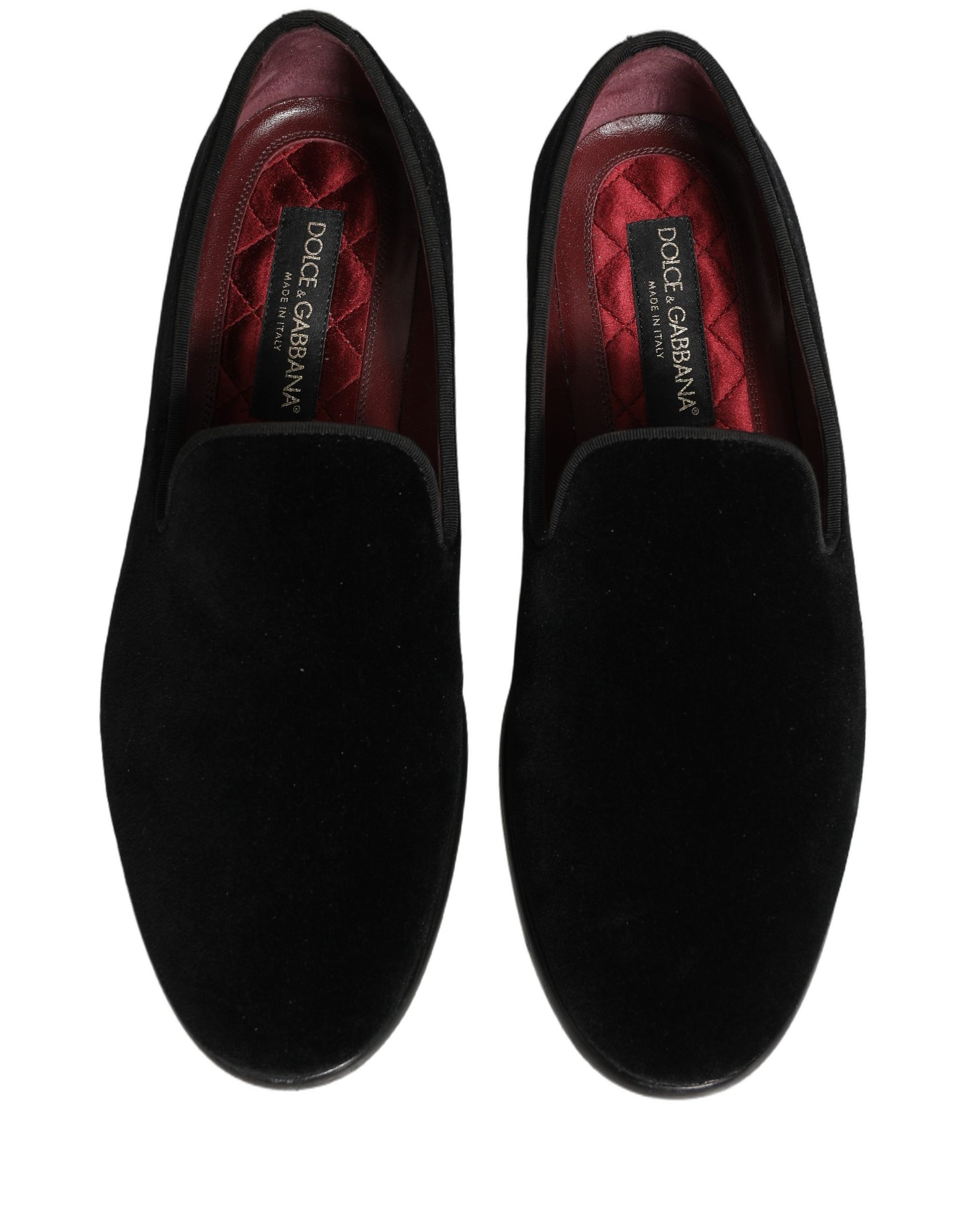 Dolce & Gabbana Black Slip On Loafers for Men side view