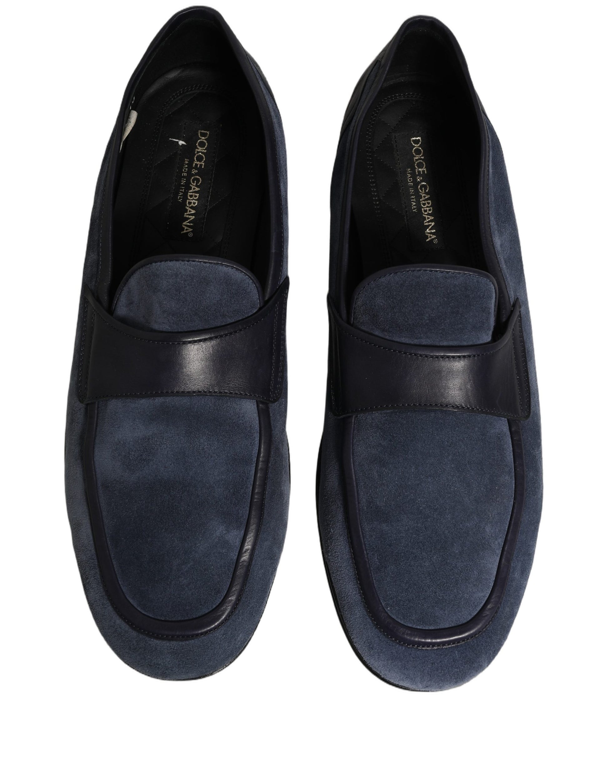 Dolce & Gabbana Blue Slip On Loafers for Men side view
