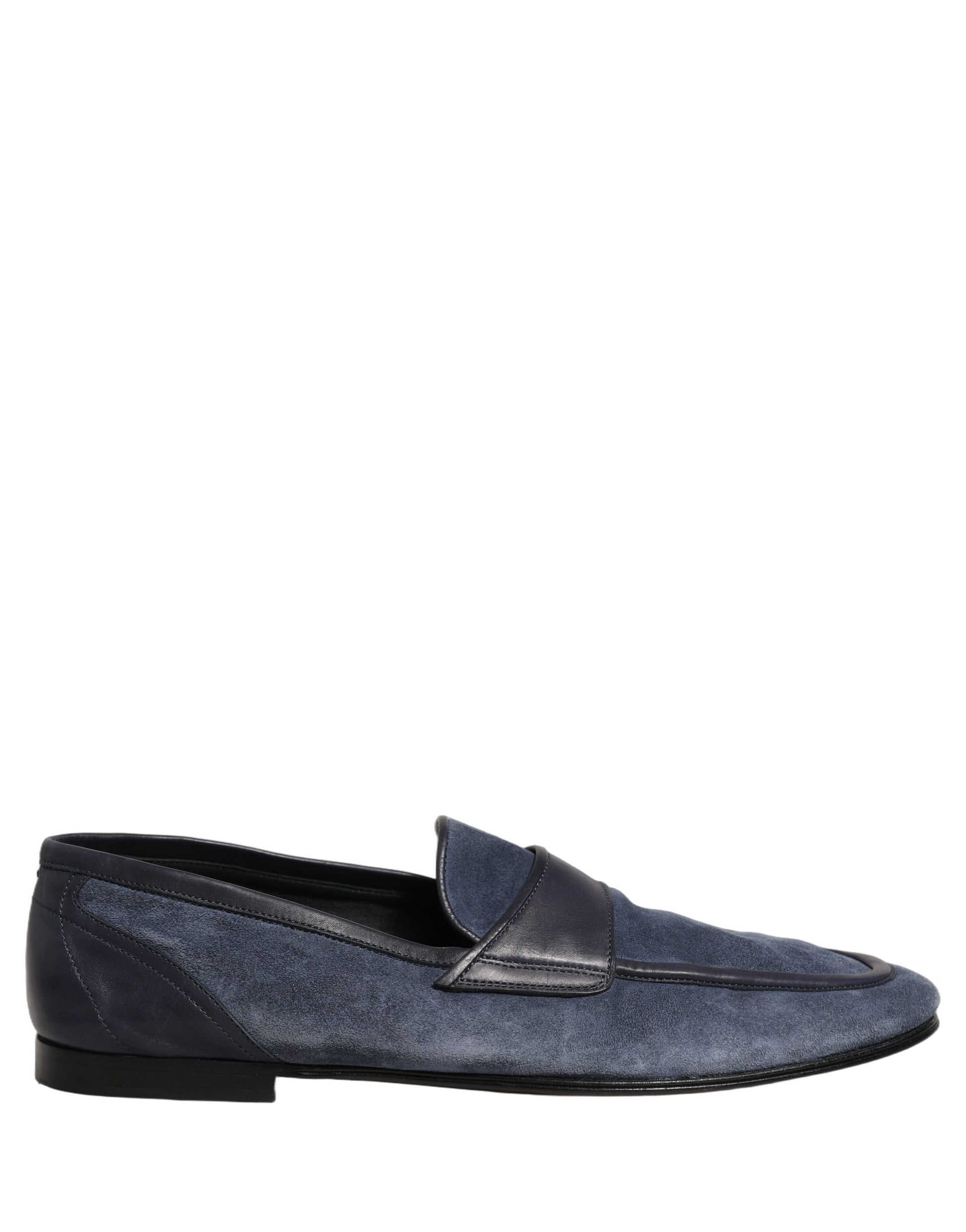 Dolce & Gabbana Blue Slip On Loafers for Men