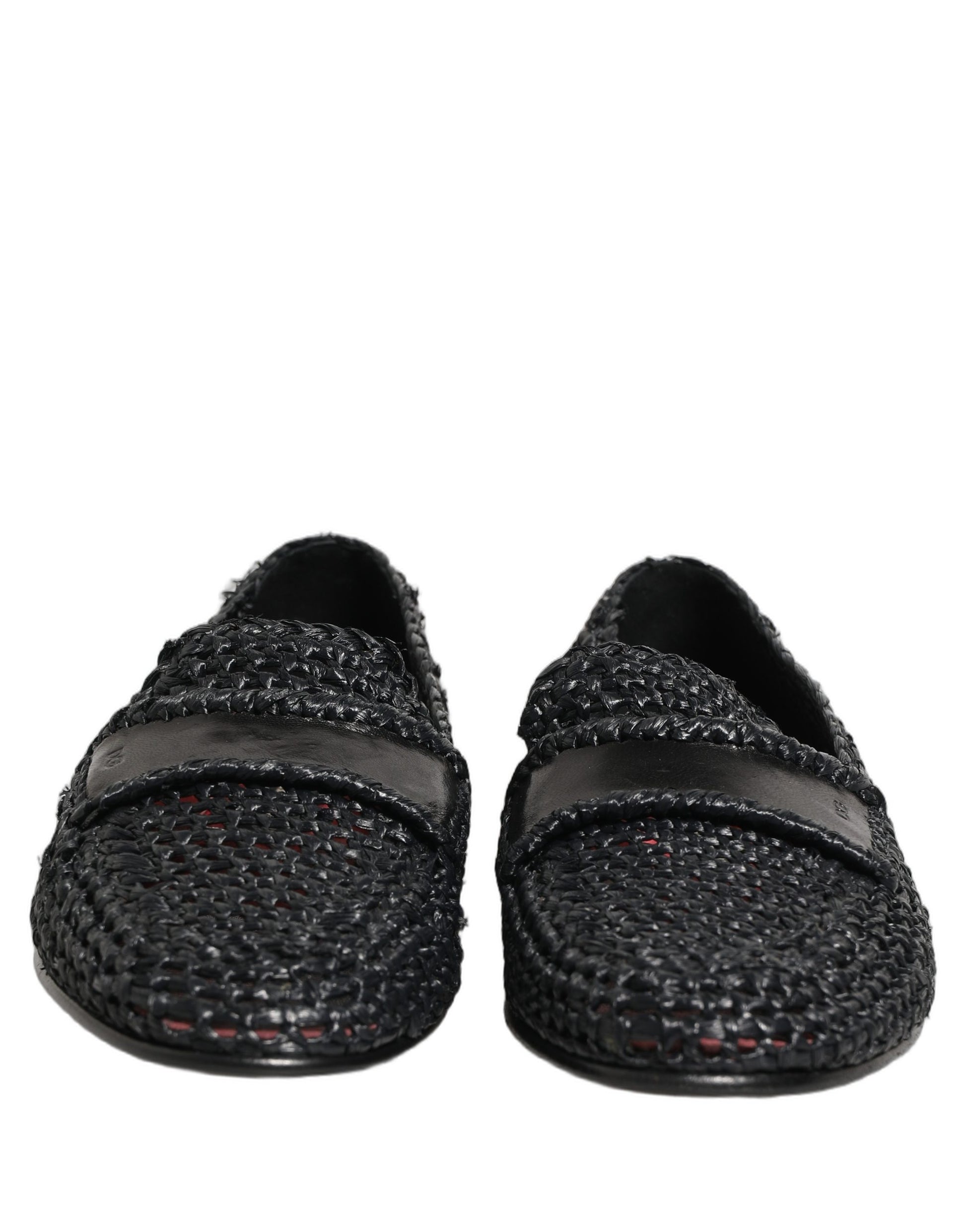 Dolce & Gabbana Black Slip On Loafers for Men detail view