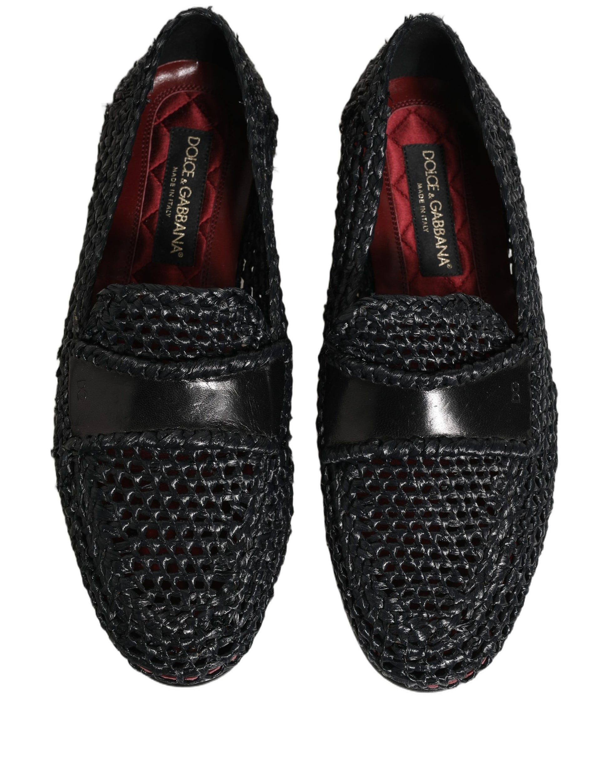 Dolce & Gabbana Black Slip On Loafers for Men side view