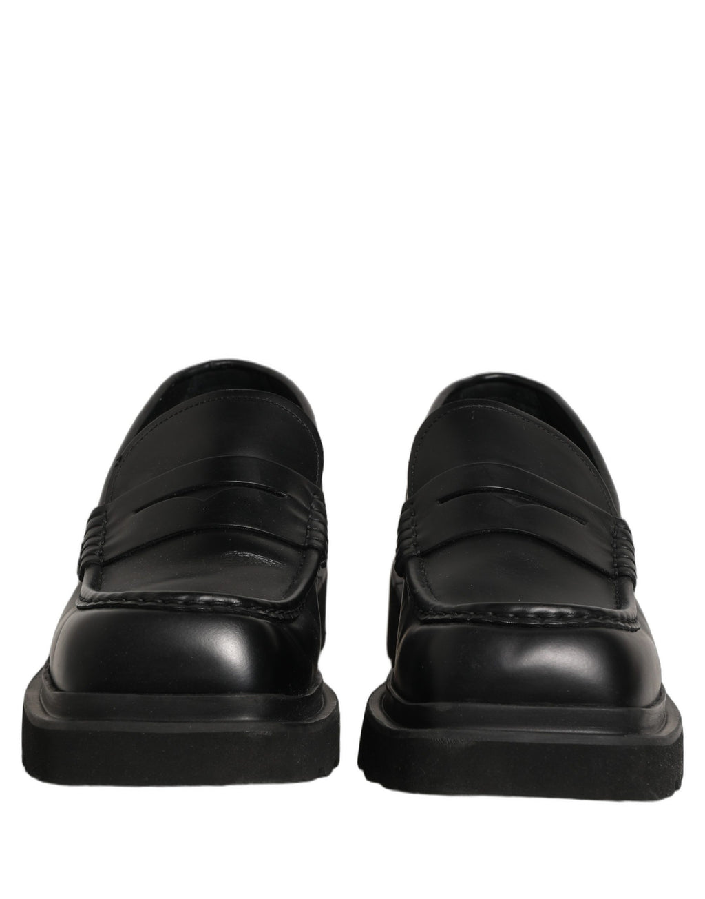 Chaussures Mocassins Habillés en Cuir de Veau Noir Dolce & Gabbana pour Homme
