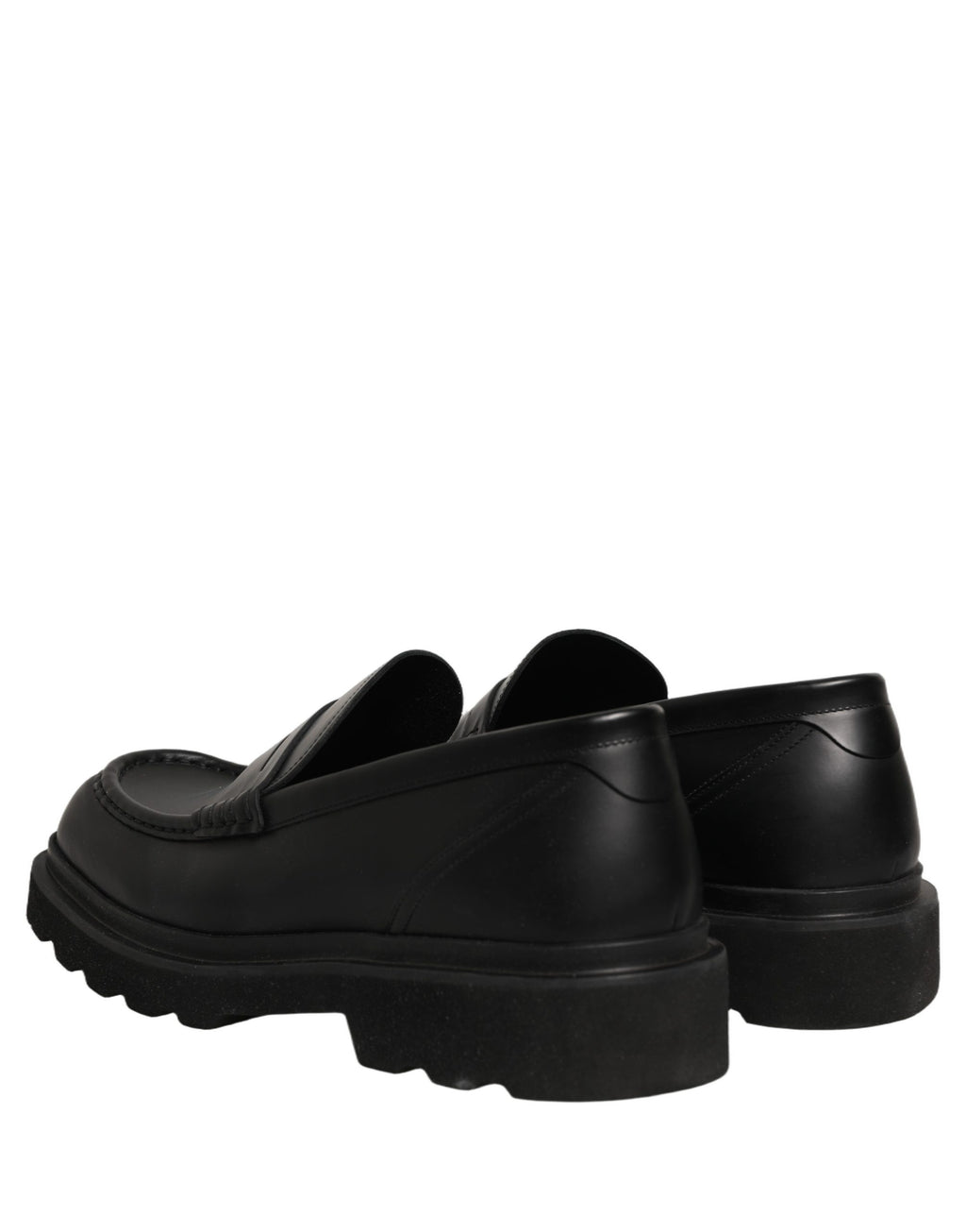 Chaussures Mocassins Habillés en Cuir de Veau Noir Dolce & Gabbana pour Homme