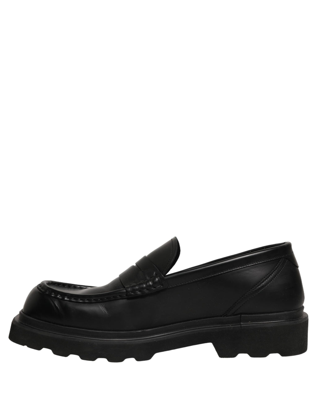 Chaussures Mocassins Habillés en Cuir de Veau Noir Dolce & Gabbana pour Homme