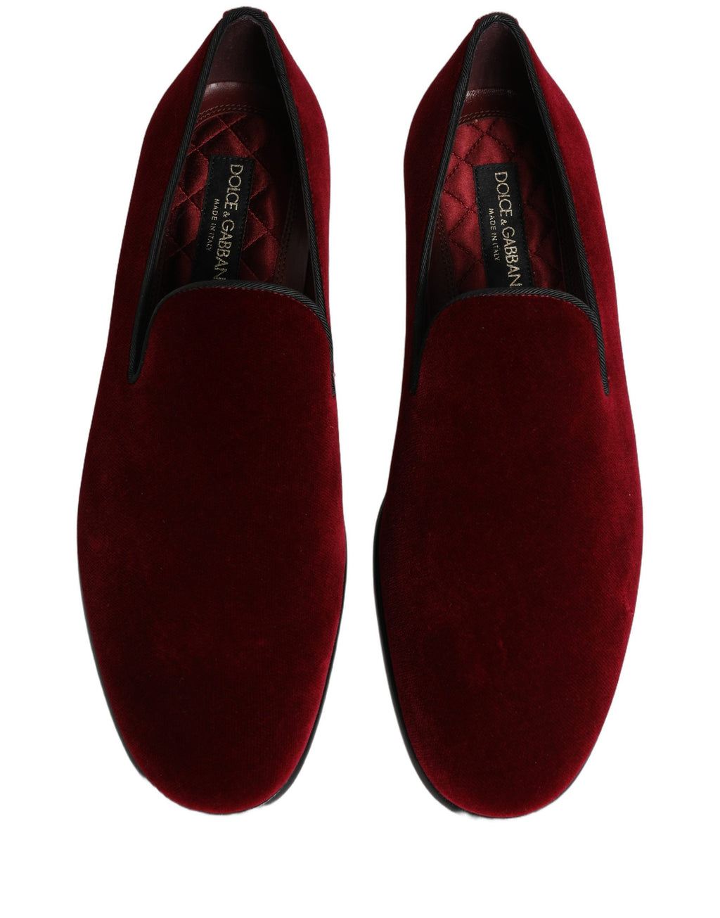 Dolce & Gabbana Red Slip On Loafers for Men side view