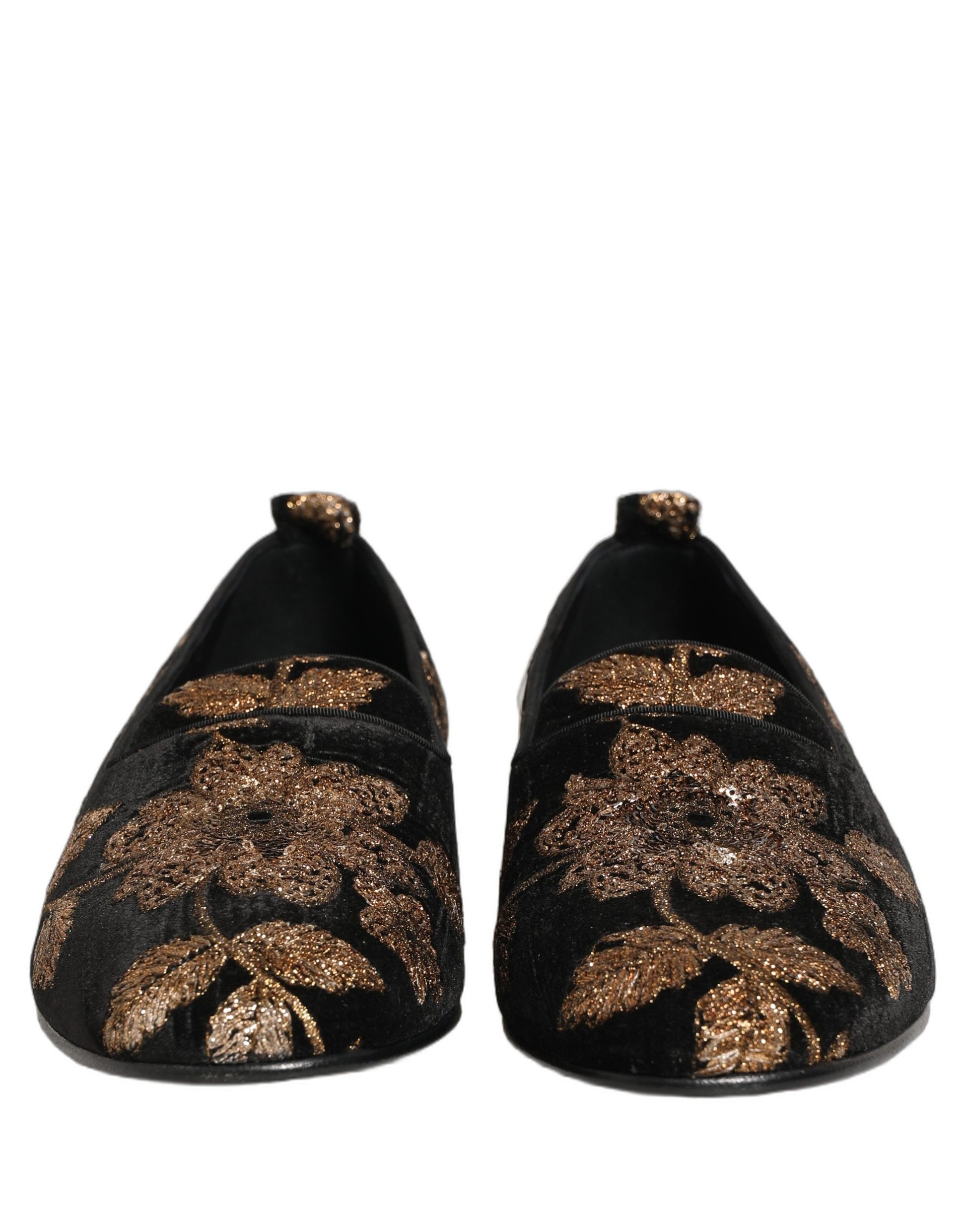 Dolce & Gabbana Black Slip On Loafers for Men detail view