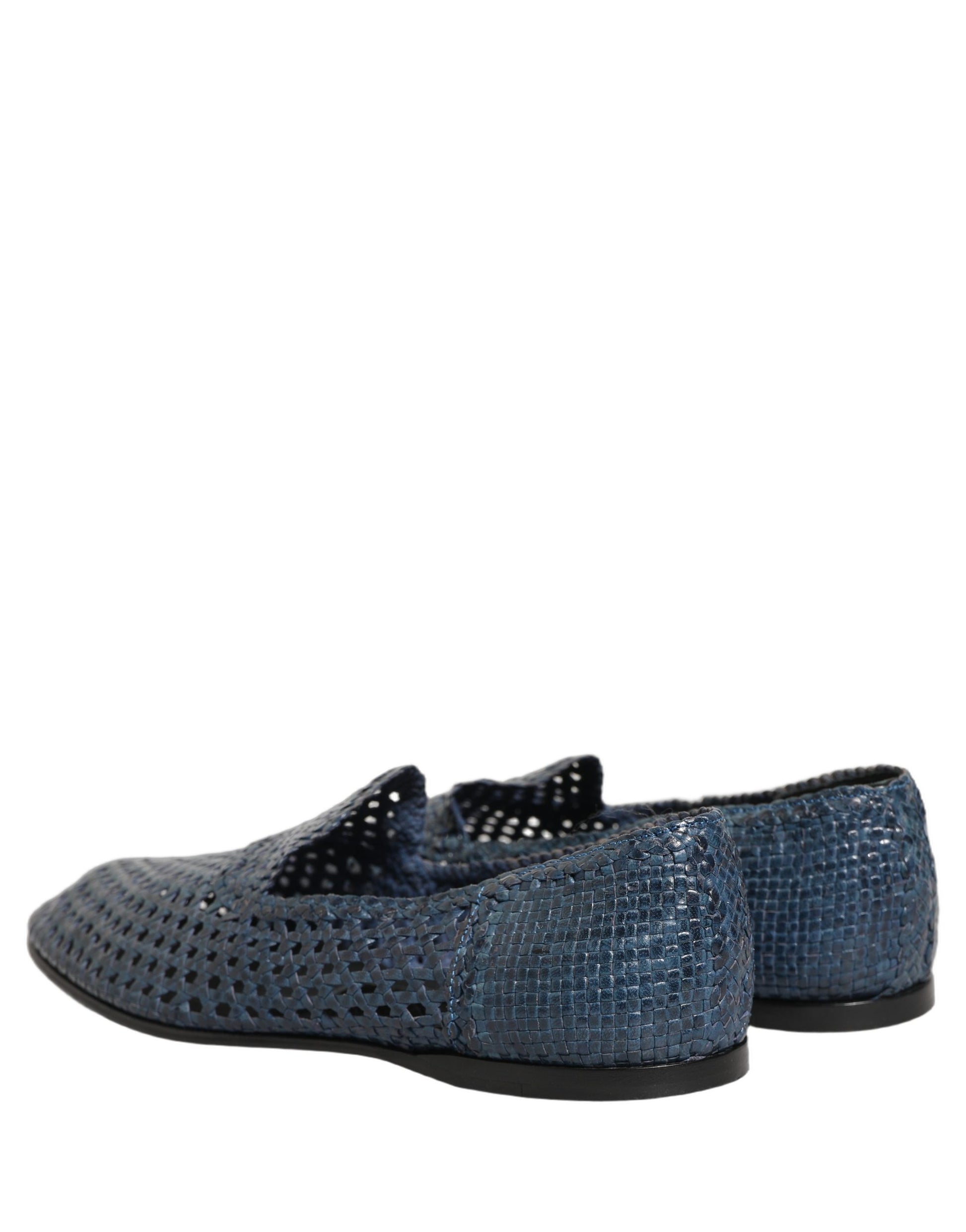 Dolce & Gabbana Blue Slip On Loafers for Men detail view