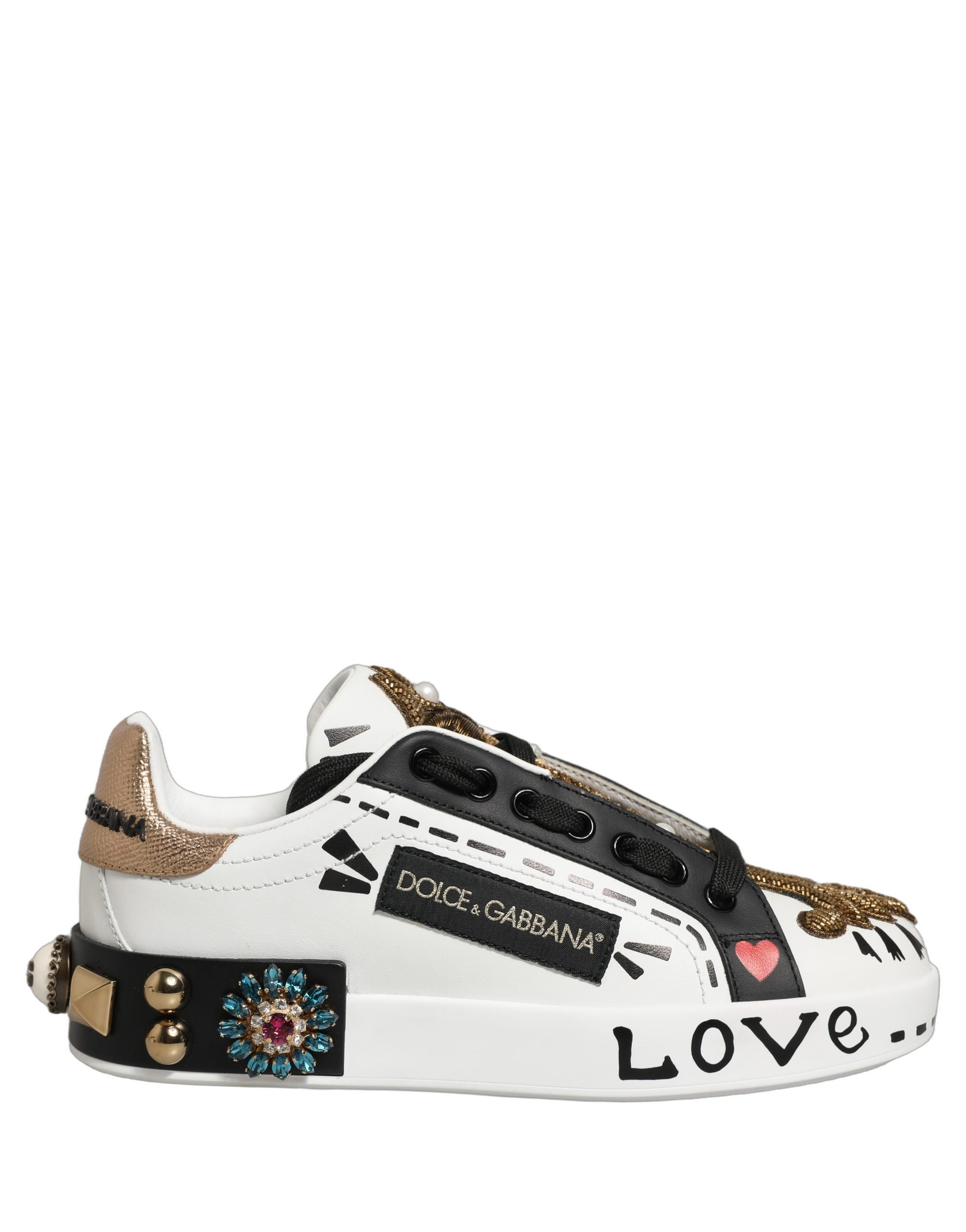 Dolce & Gabbana White Low Top Sneakers for Women detail view