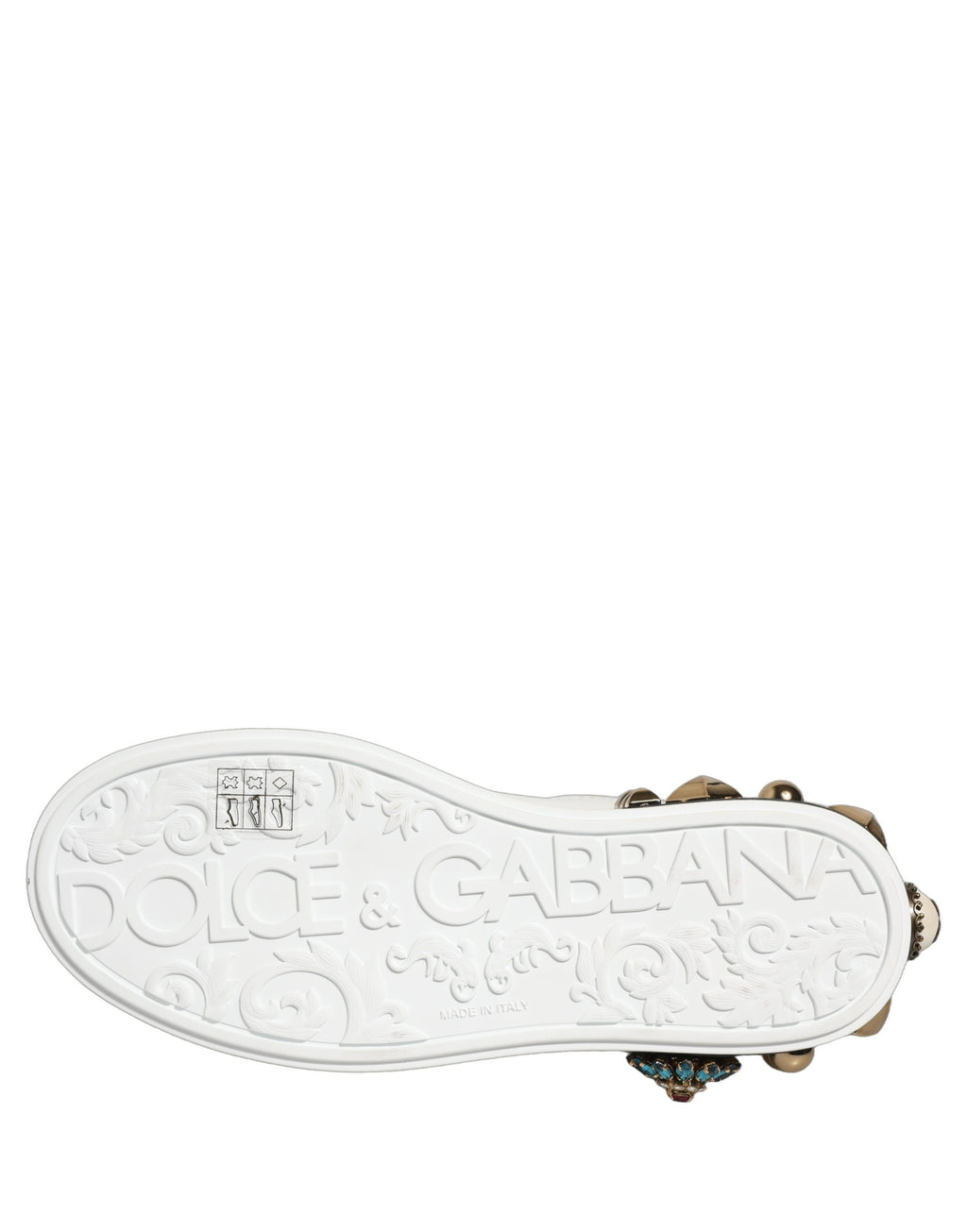 Dolce & Gabbana White Low Top Sneakers for Women side view