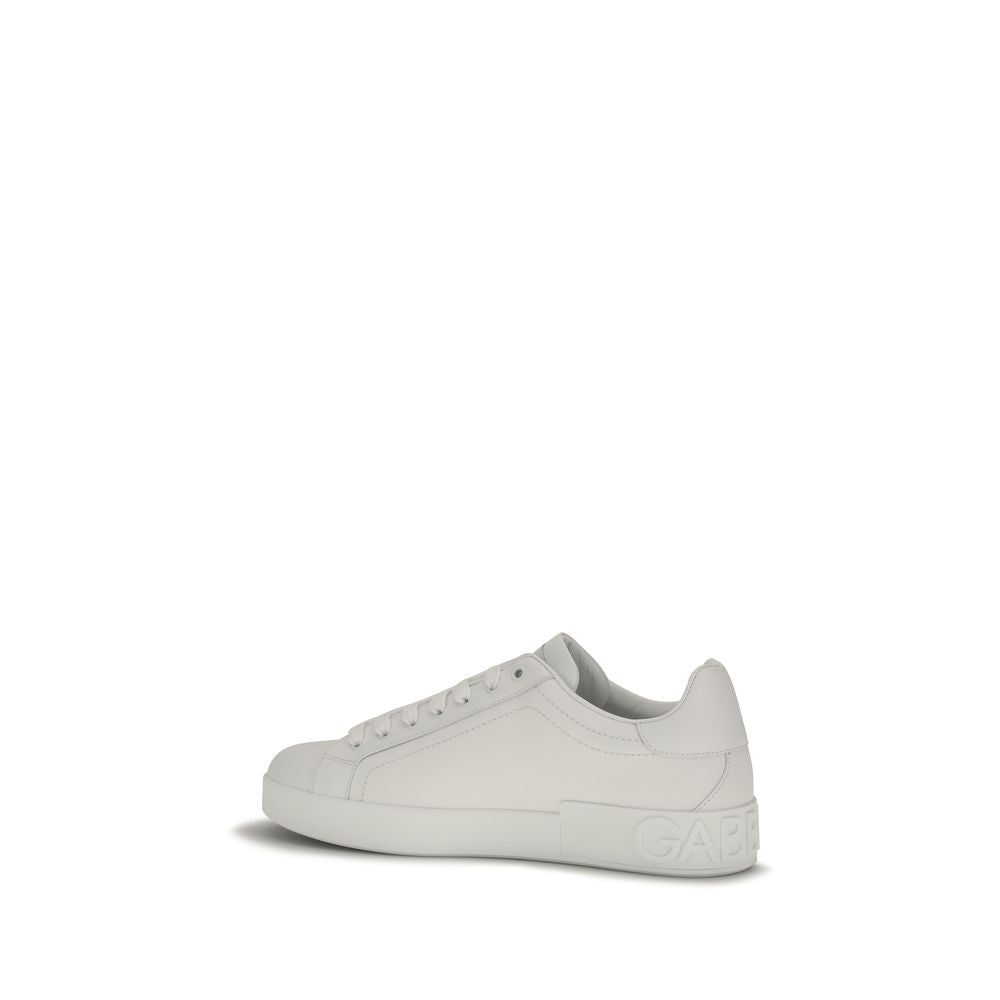 Dolce & Gabbana White Low Top Sneakers for Men detail view