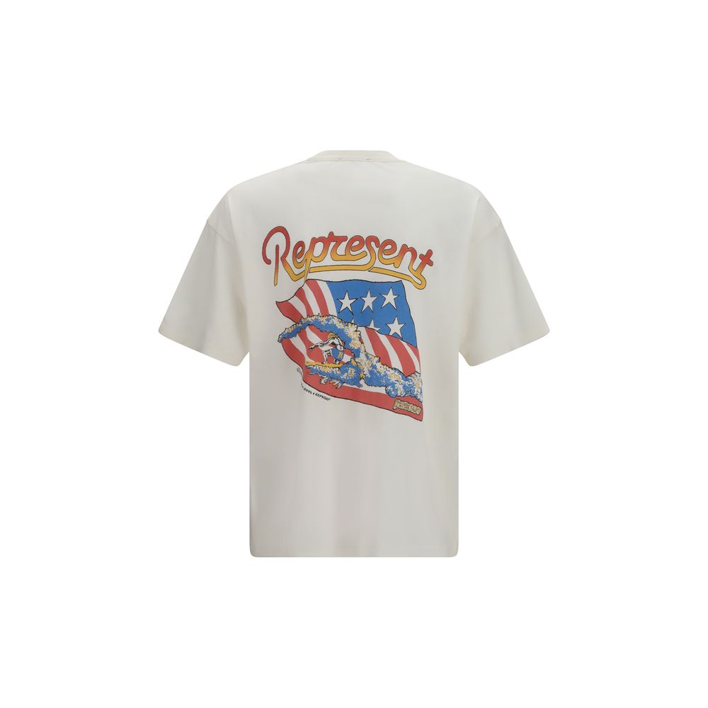 Représenter le t-shirt en coton blanc