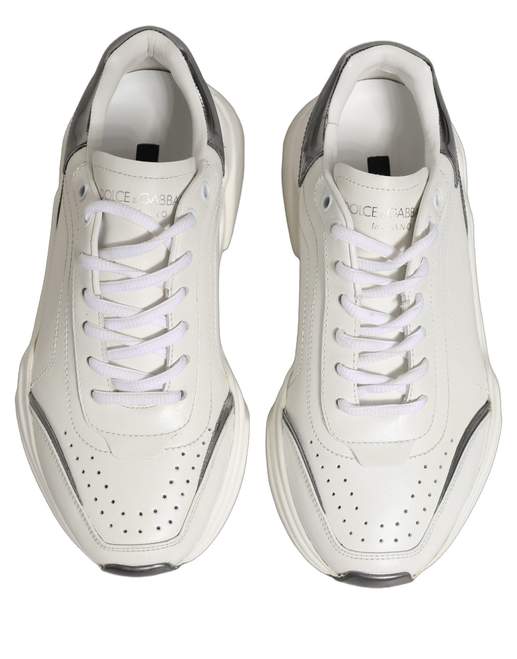 Dolce & Gabbana White Low Top Sneakers for Women side view
