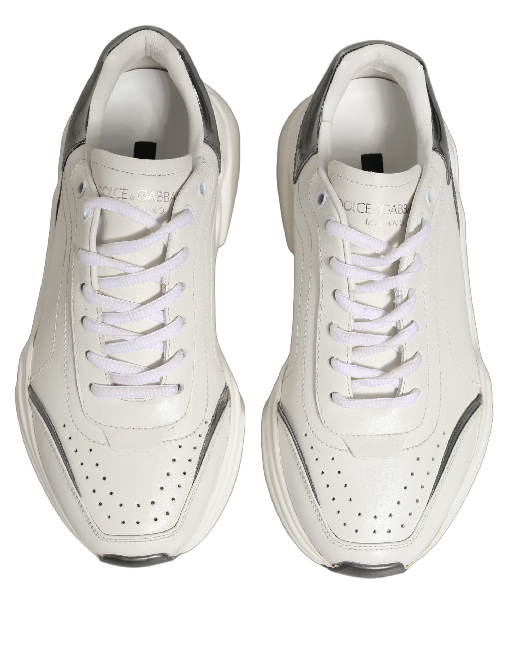 Dolce & Gabbana White Low Top Sneakers for Women side view