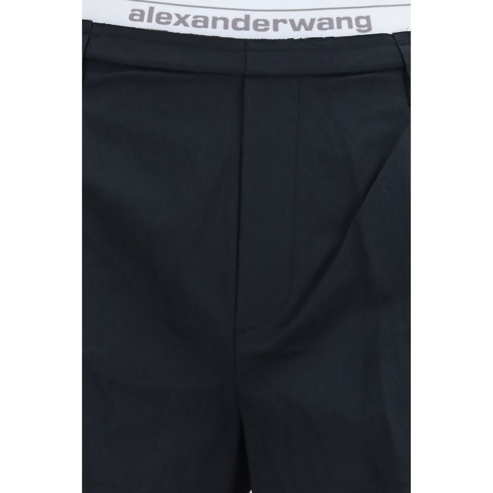 Shorts bermuda en coton noir Alexander Wang