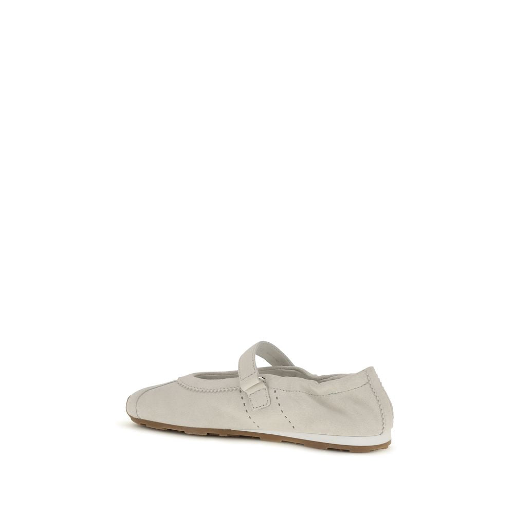 Miu Miu White Ballet Flats for Women detail view