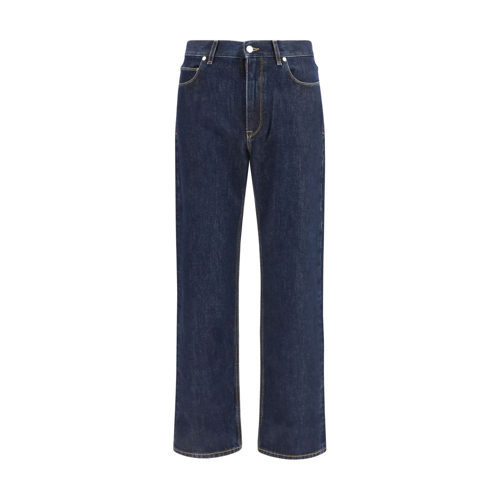 Fendi Blue Straight Leg Jeans for Men