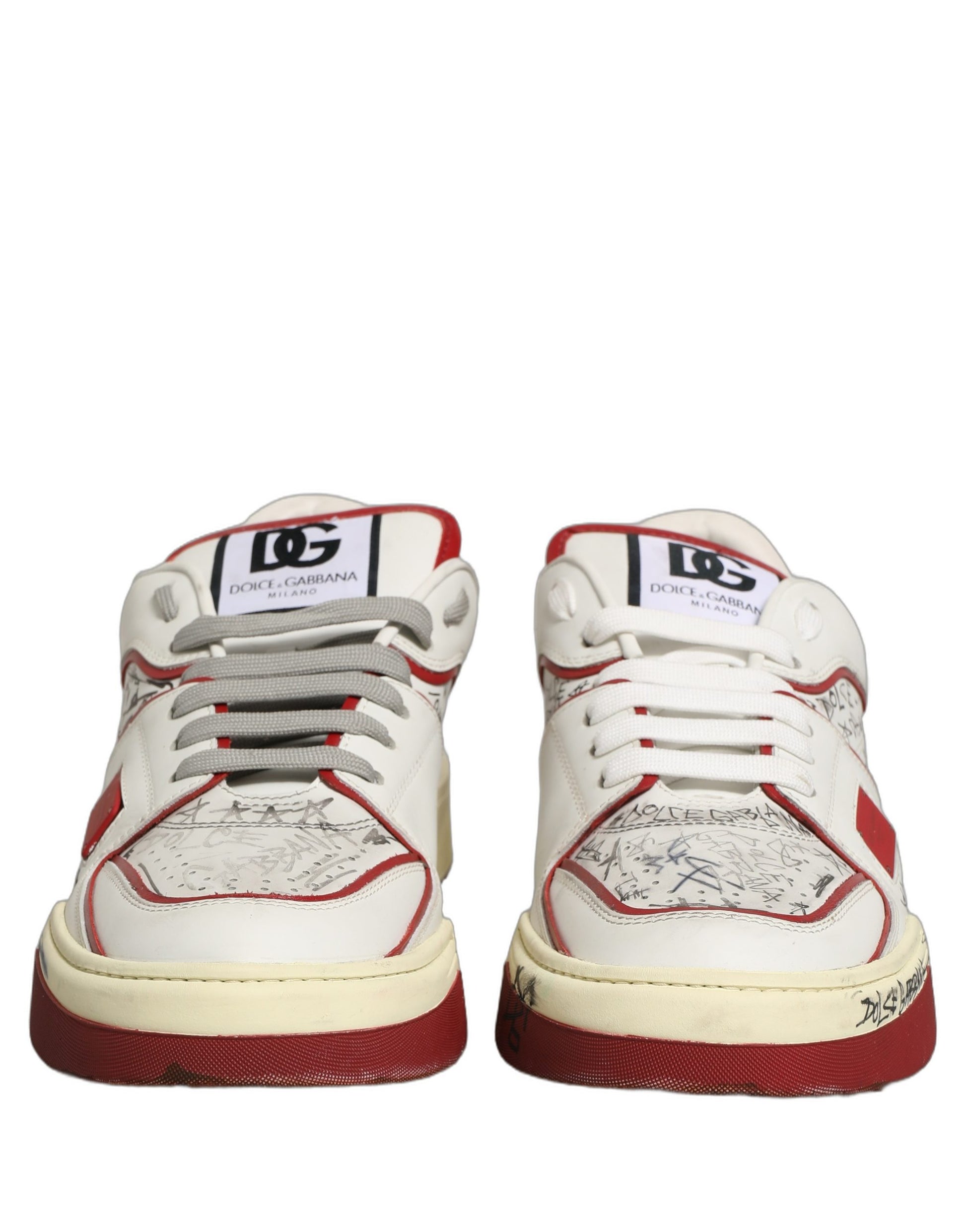 Dolce & Gabbana White Low Top Sneakers for Men detail view