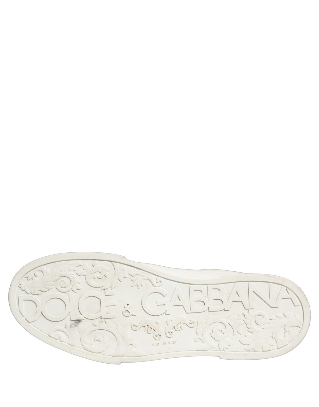 Dolce & Gabbana White Black Leather Lace Up Sneakers Shoes