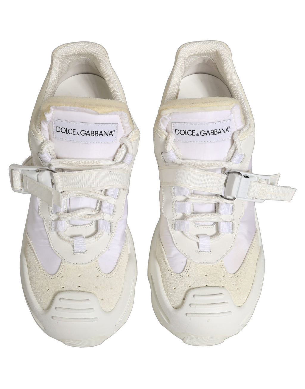 Dolce & Gabbana Baskets basses homme Airmaster blanches avec empiècements