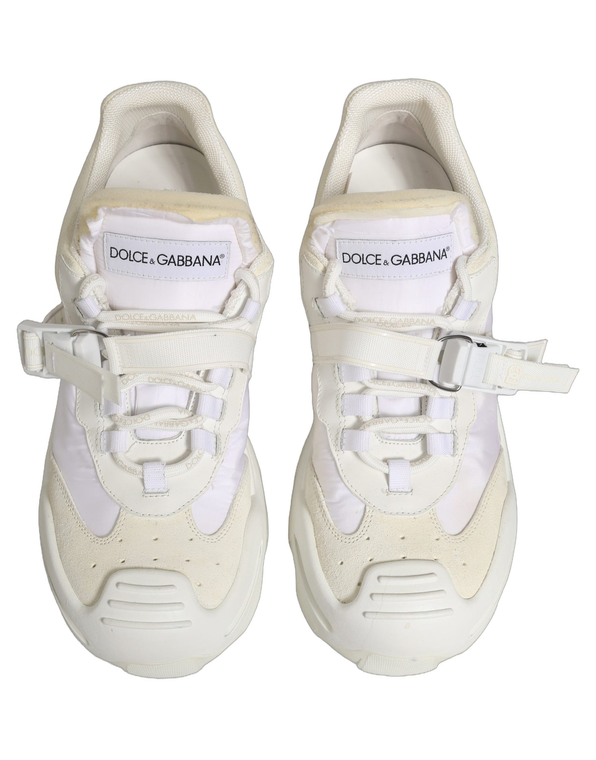 Dolce & Gabbana Baskets basses homme Airmaster blanches avec empiècements
