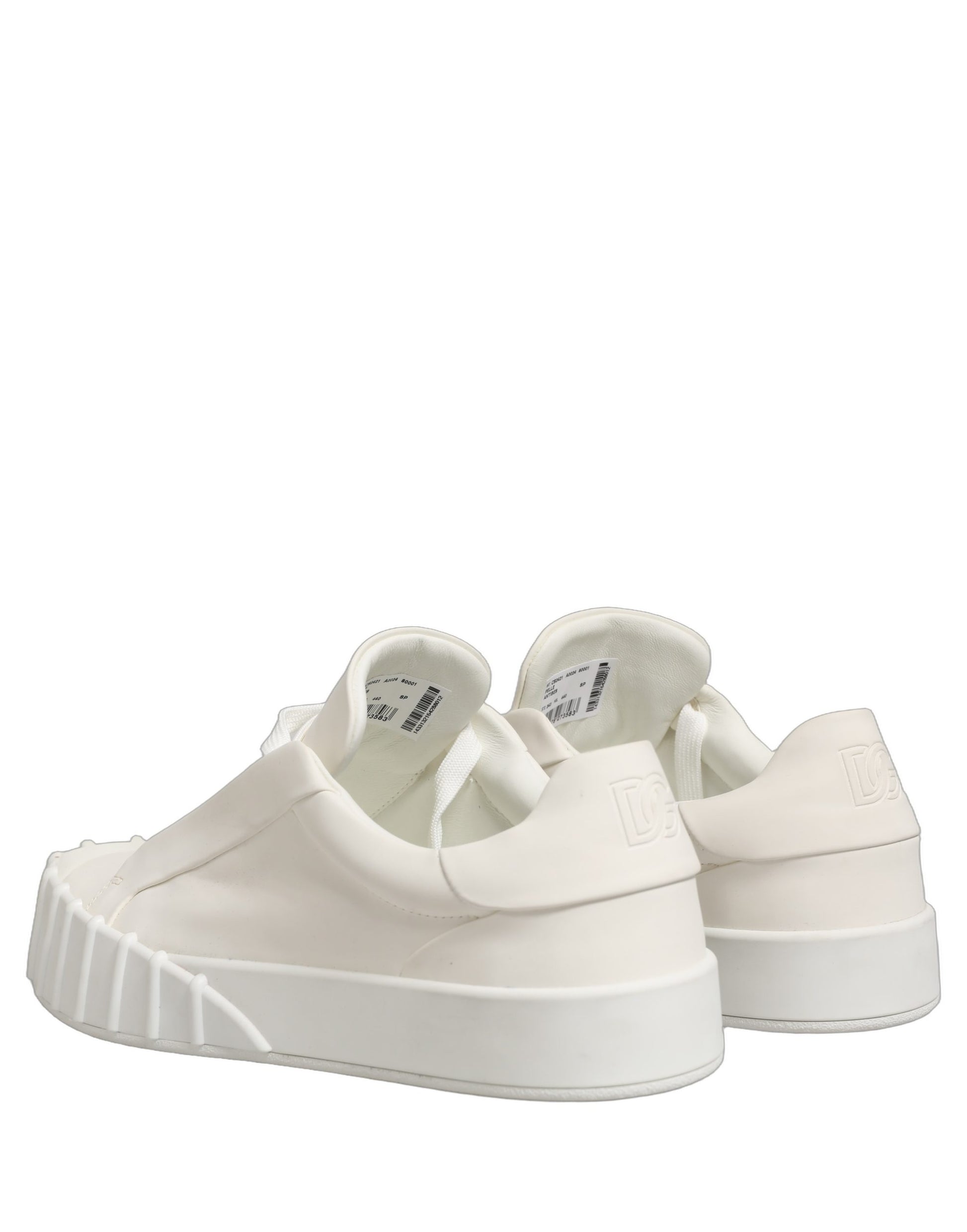Dolce & Gabbana White Low Top Sneakers for Men side view