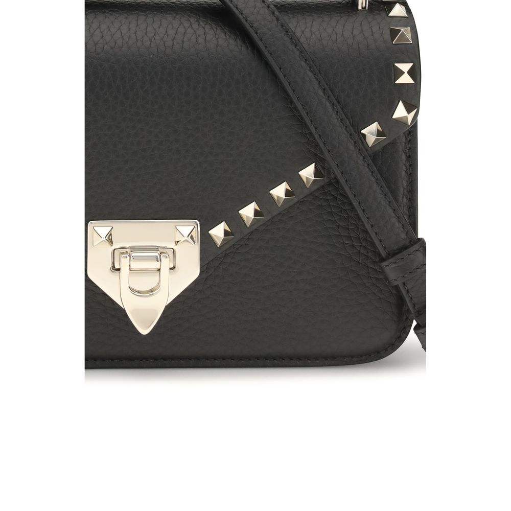 Valentino Garavani Black Shoulder Bag for Women side view
