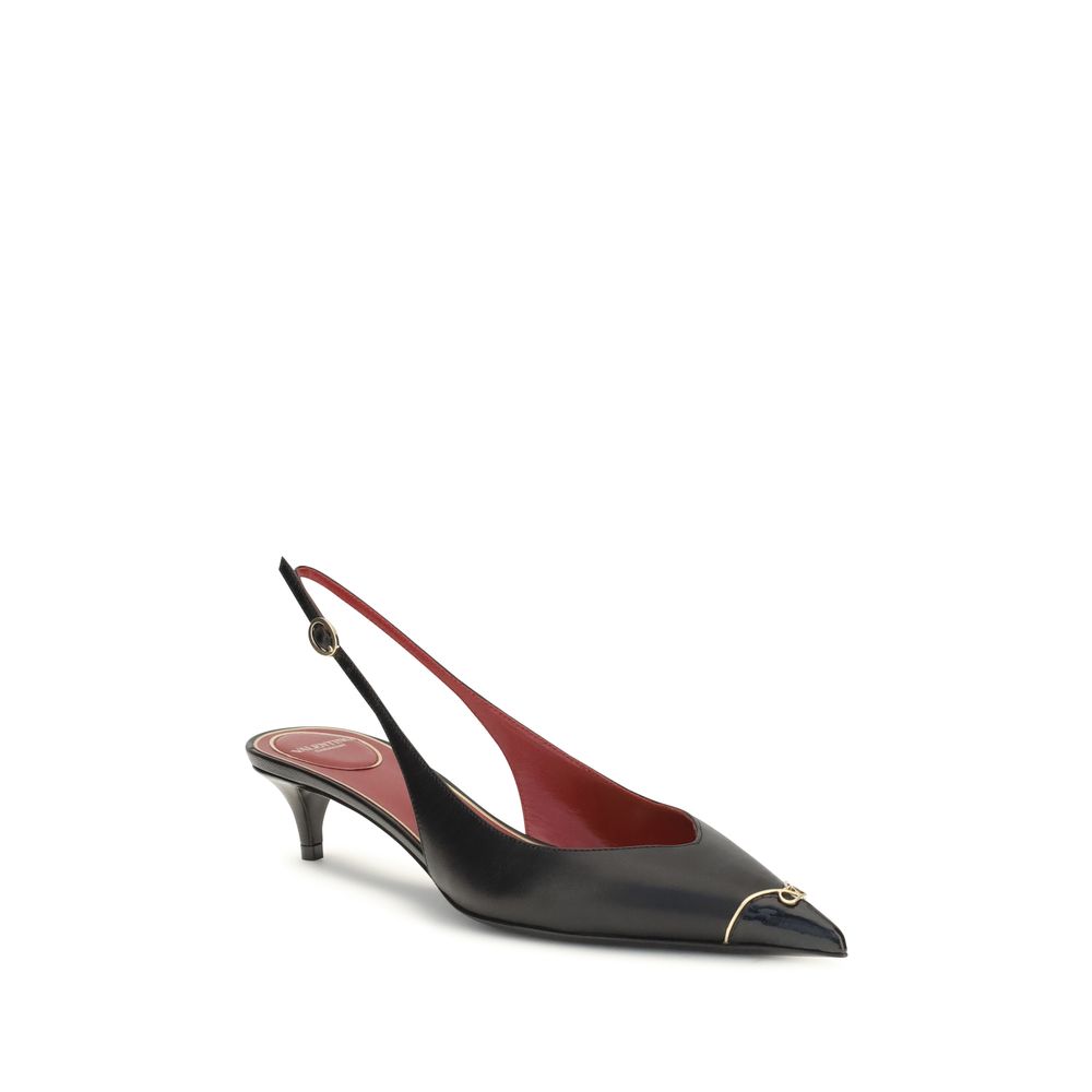 Escarpins à talon haut Valentino Garavani en cuir de veau noir
