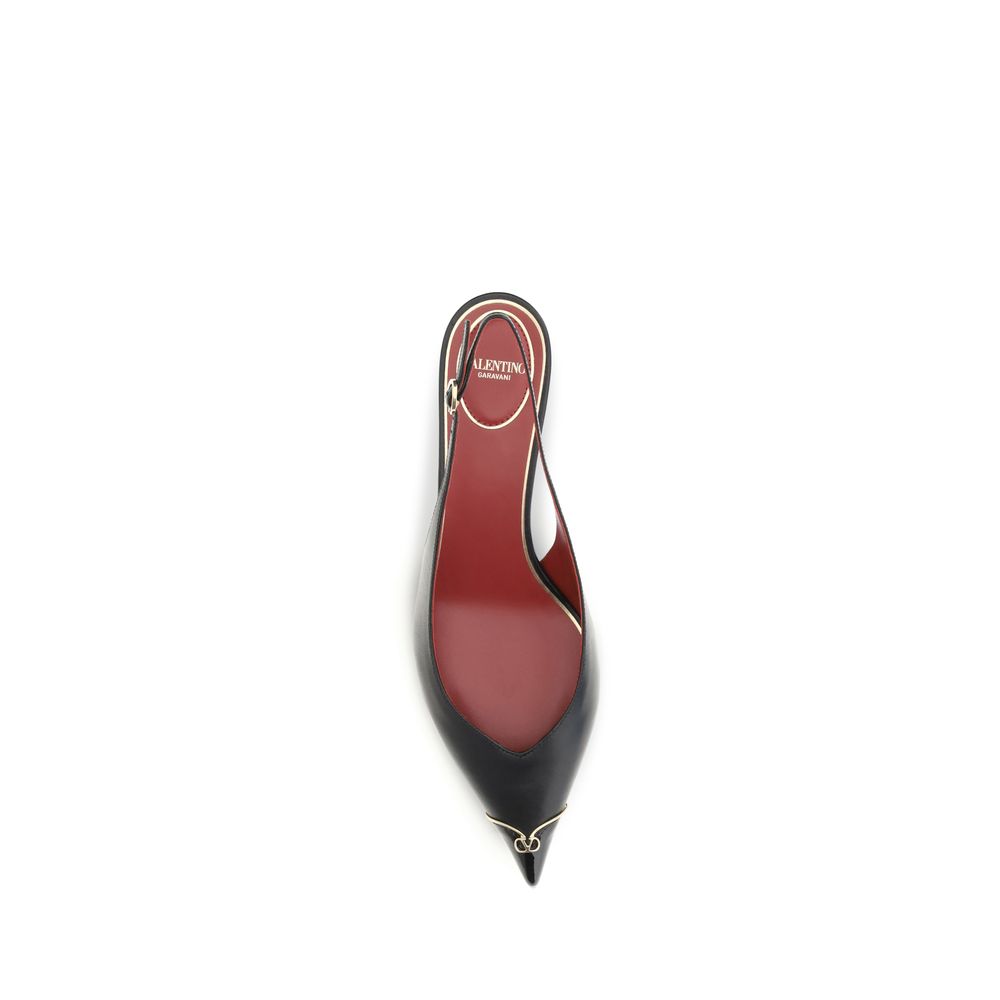 Escarpins à talon haut Valentino Garavani en cuir de veau noir