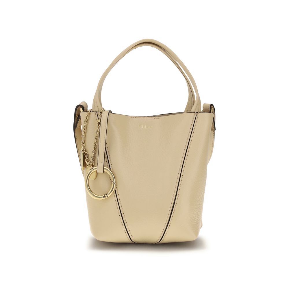 Sac à bandoulière Chloé en cuir de veau beige Bos Taurus