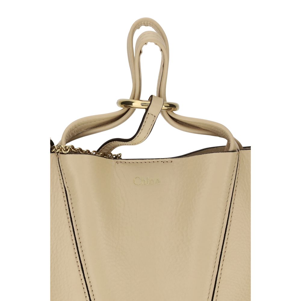 Sac à bandoulière Chloé en cuir de veau beige Bos Taurus