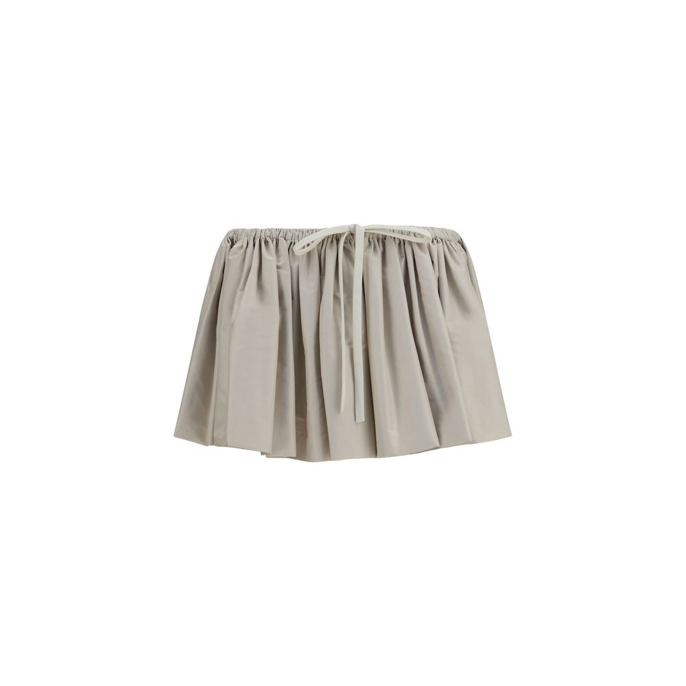 Mini-jupe Miu Miu en polyester beige