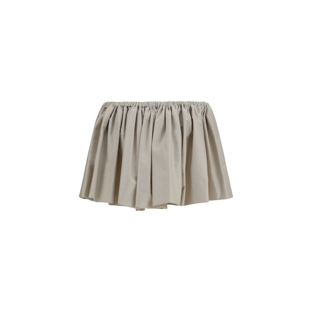 Mini-jupe Miu Miu en polyester beige