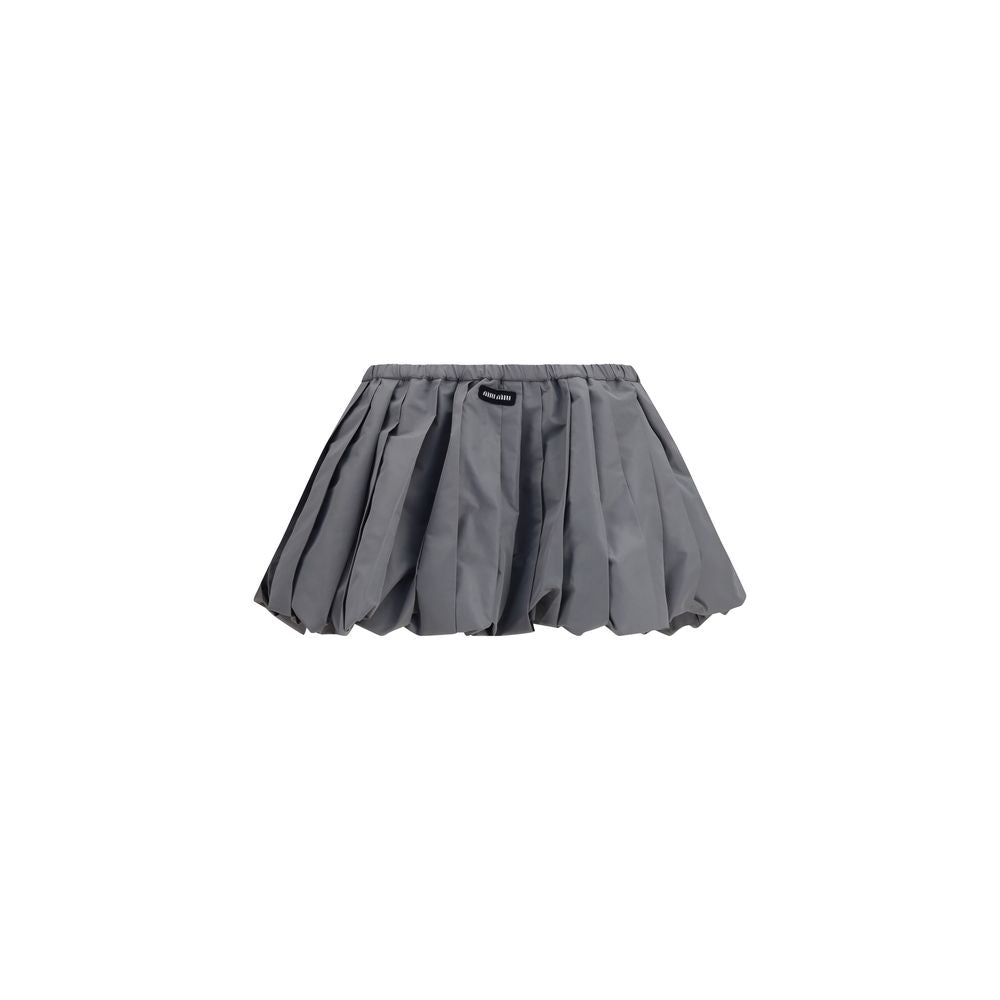 Mini-jupe Miu Miu en polyester gris