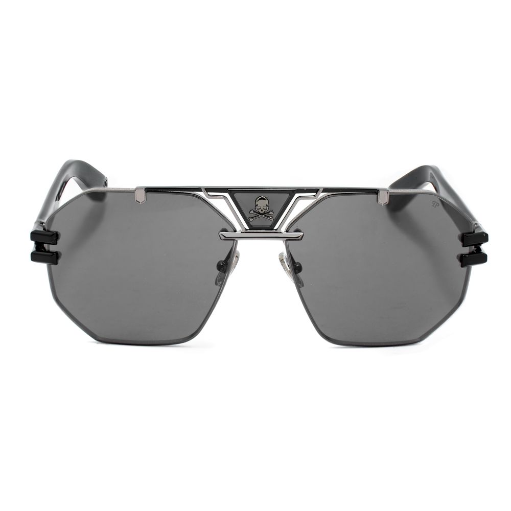 Lunettes de soleil Philipp Plein en métal noir