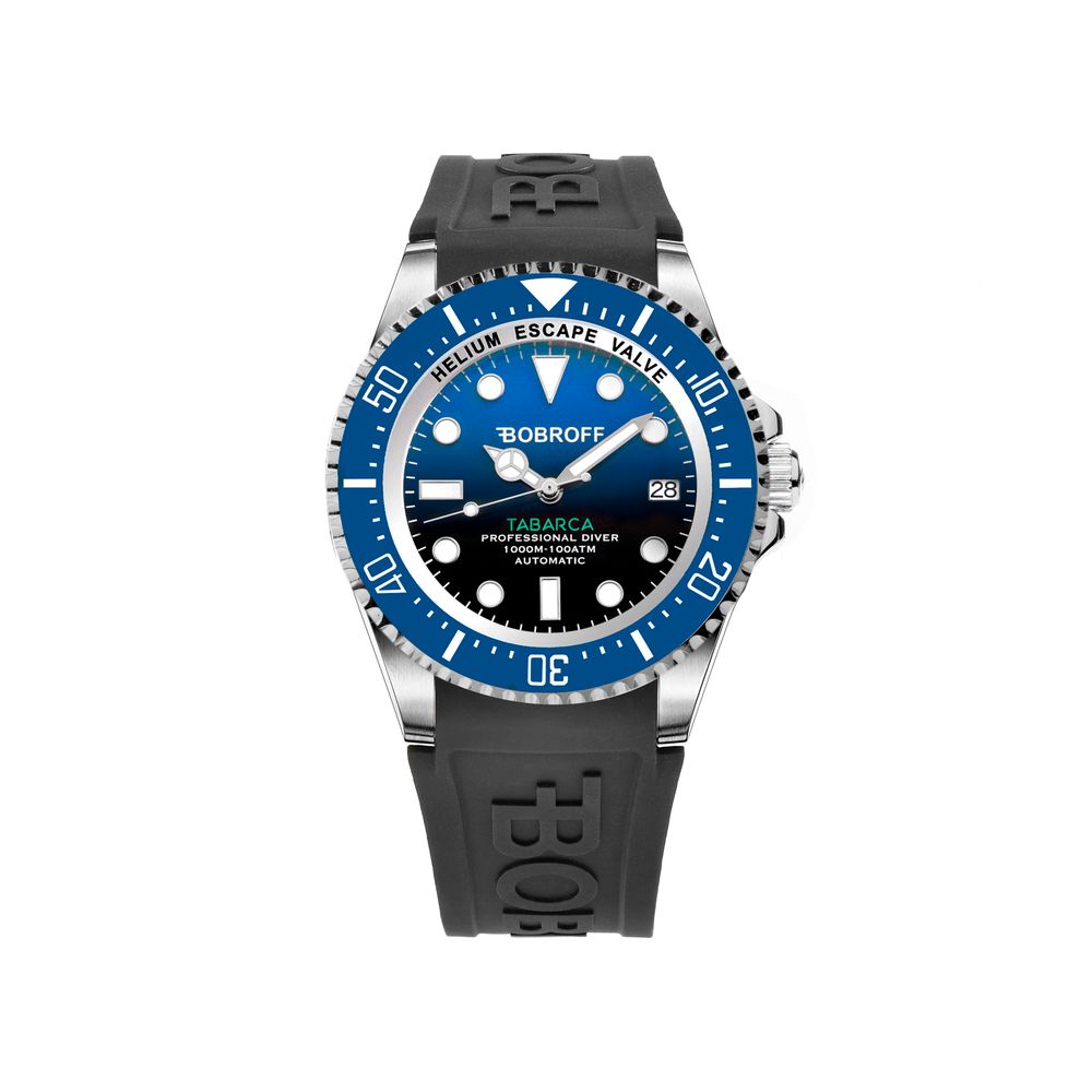 Montre sport Bobroff en caoutchouc noir